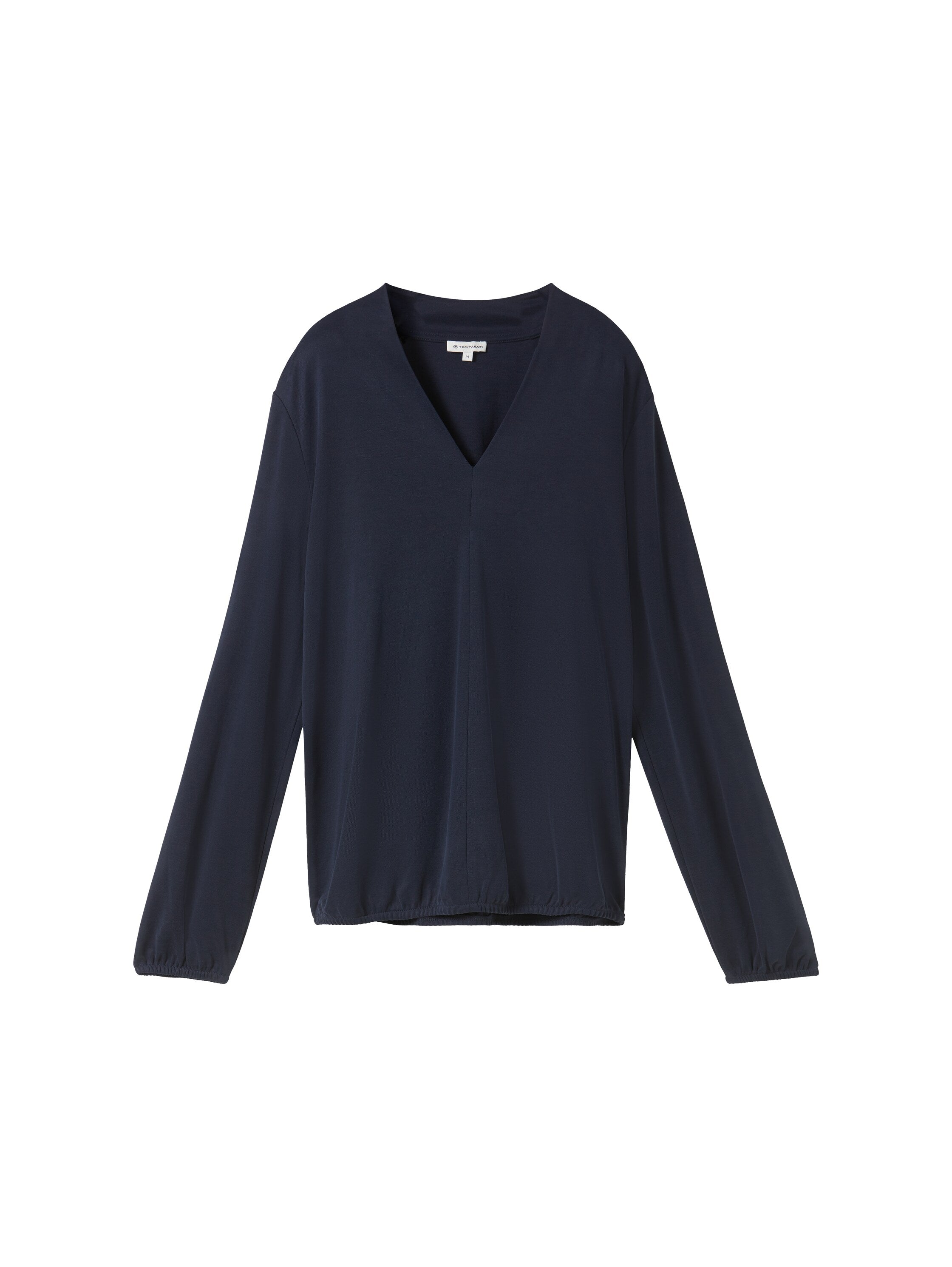 Long Sleeved Shiffon Navy Shirt