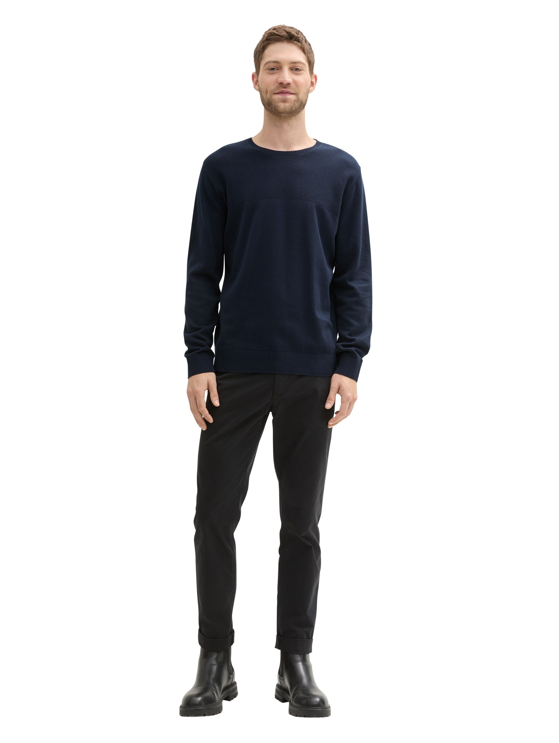 Tom Tailor Navy Round Neck Sweater