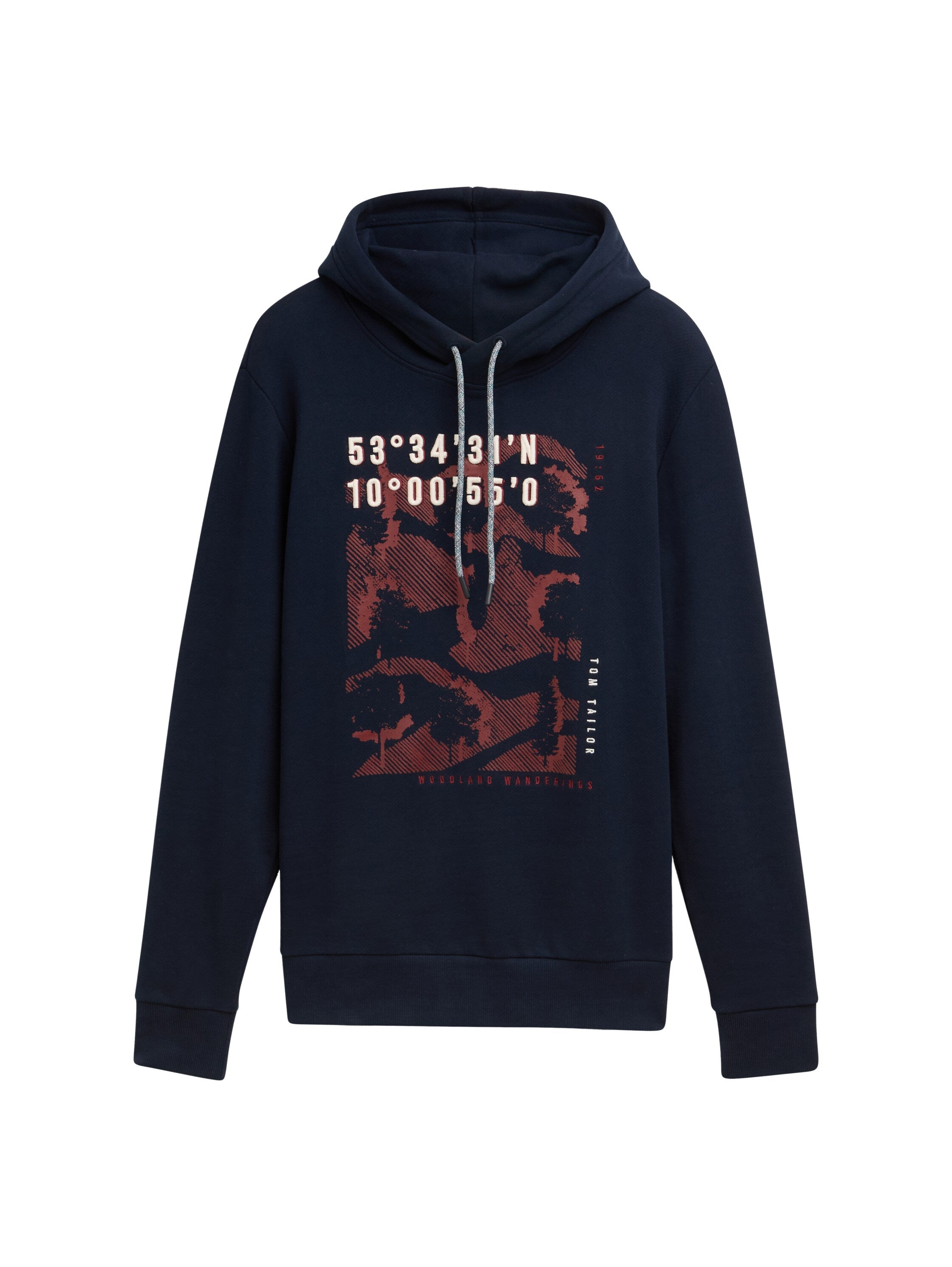 Tom Tailor Navy Printed Hoodie