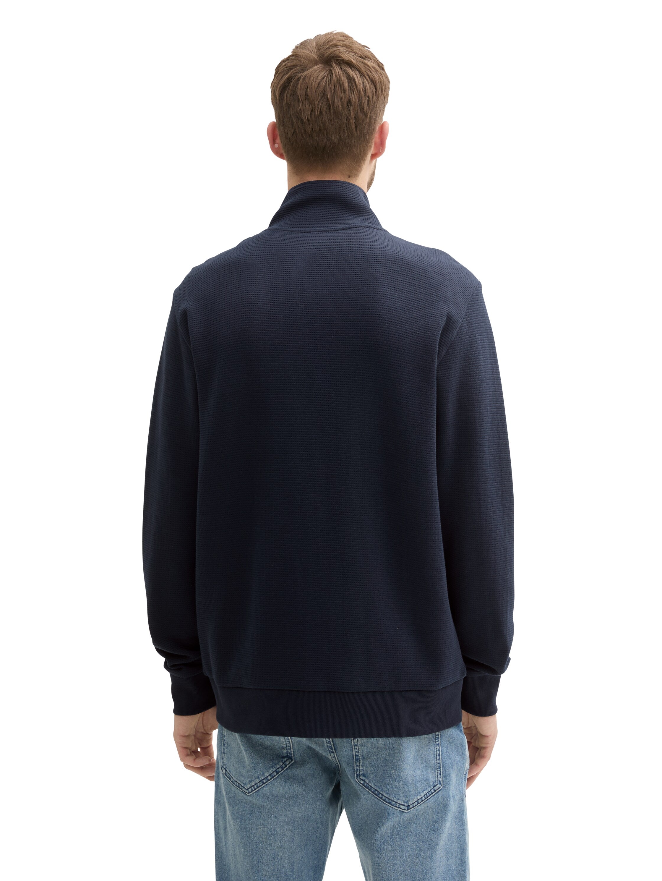 Tom Tailor Navy Jacket With Stand Up Collar