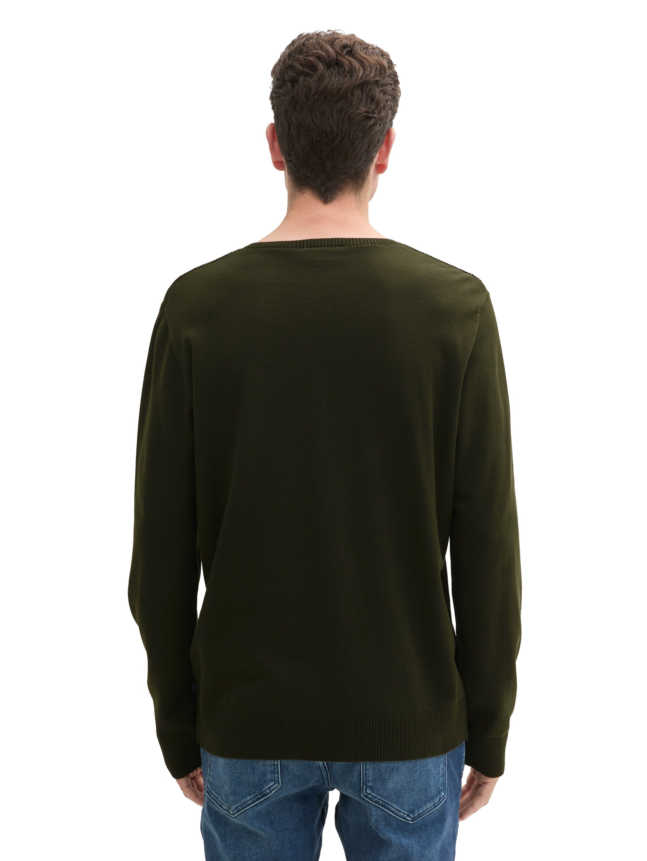 Tom Tailor Dark Olive Round Neck Sweater