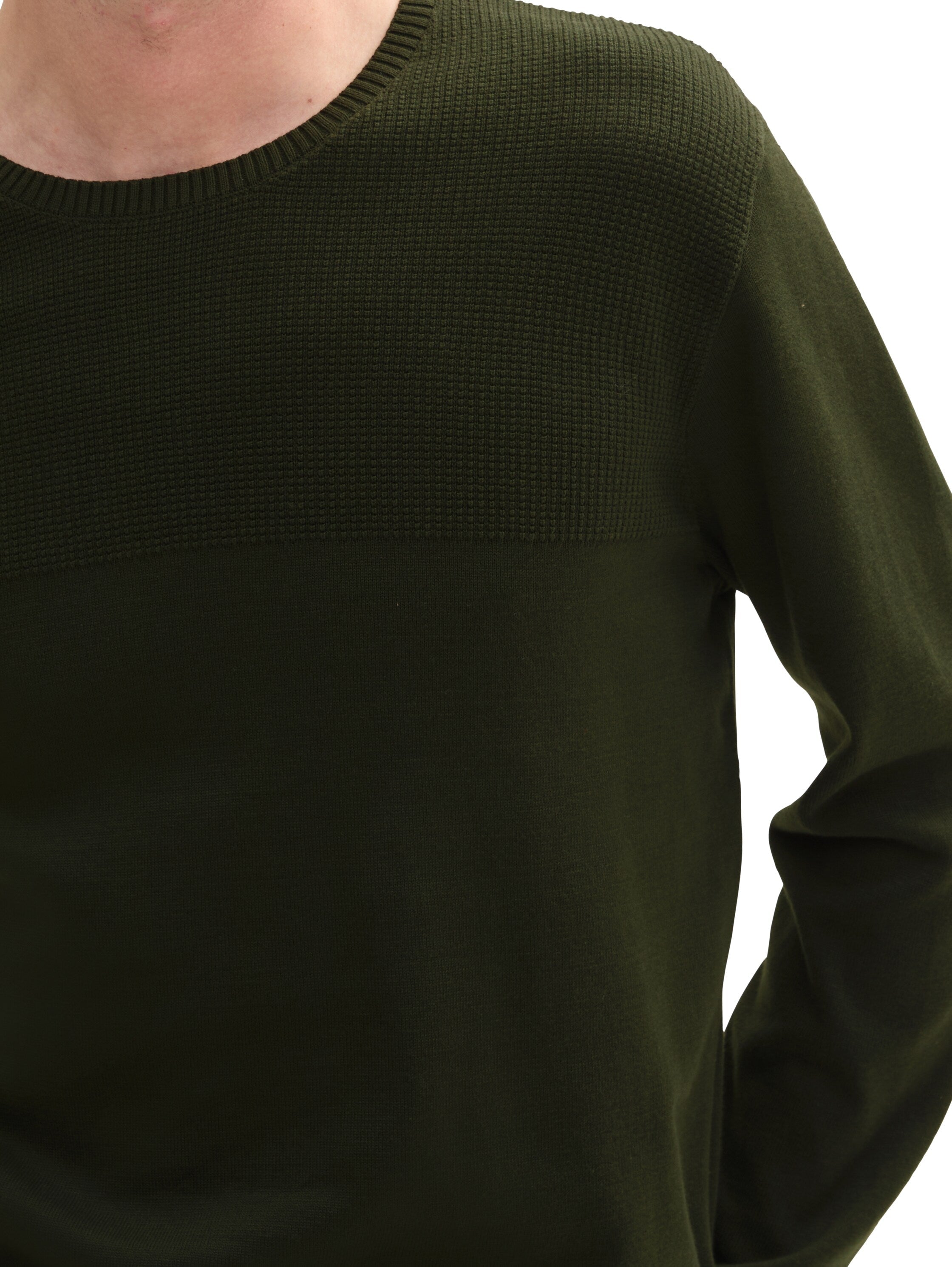 Tom Tailor Dark Olive Round Neck Sweater