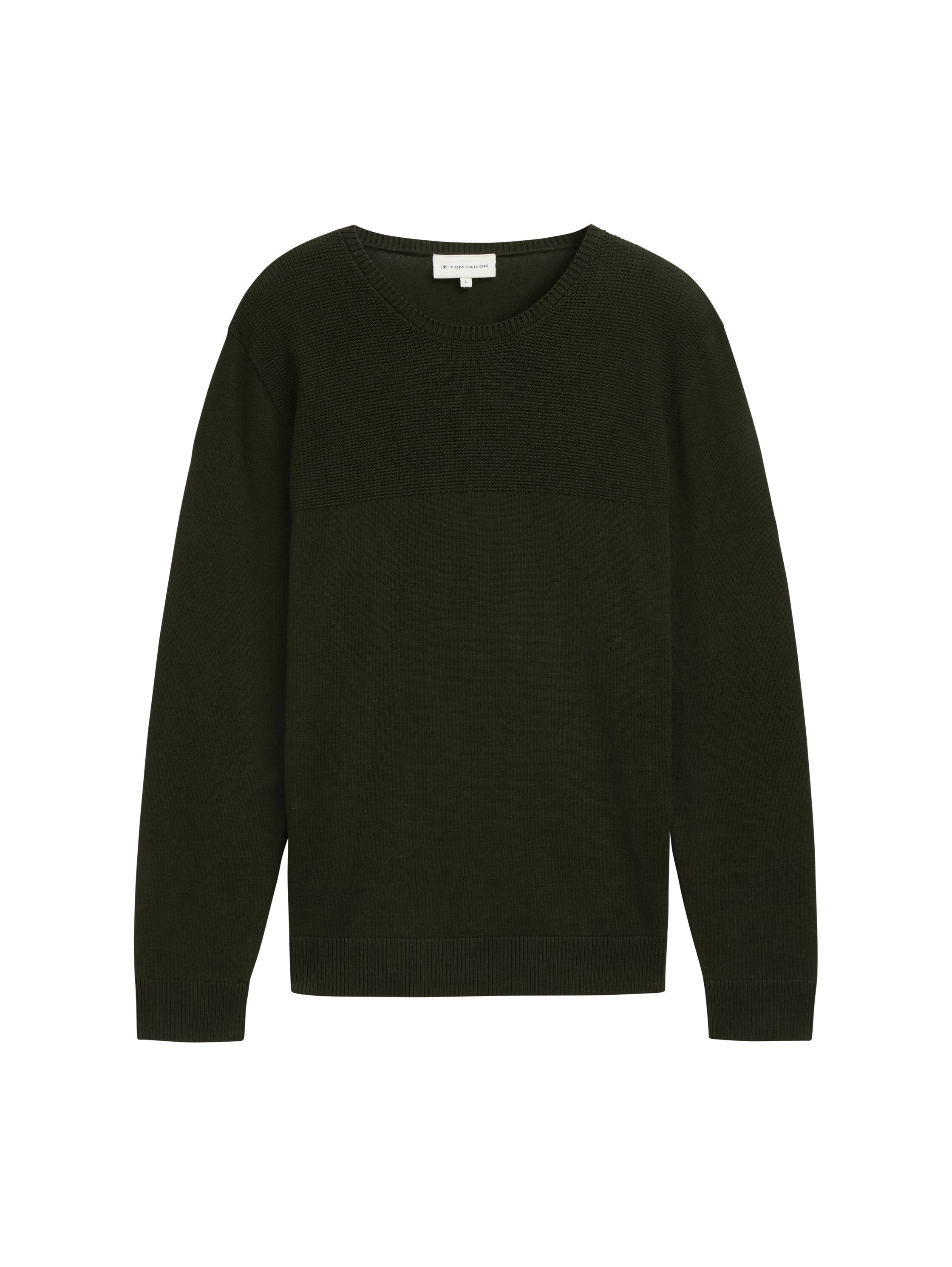 Tom Tailor Dark Olive Round Neck Sweater