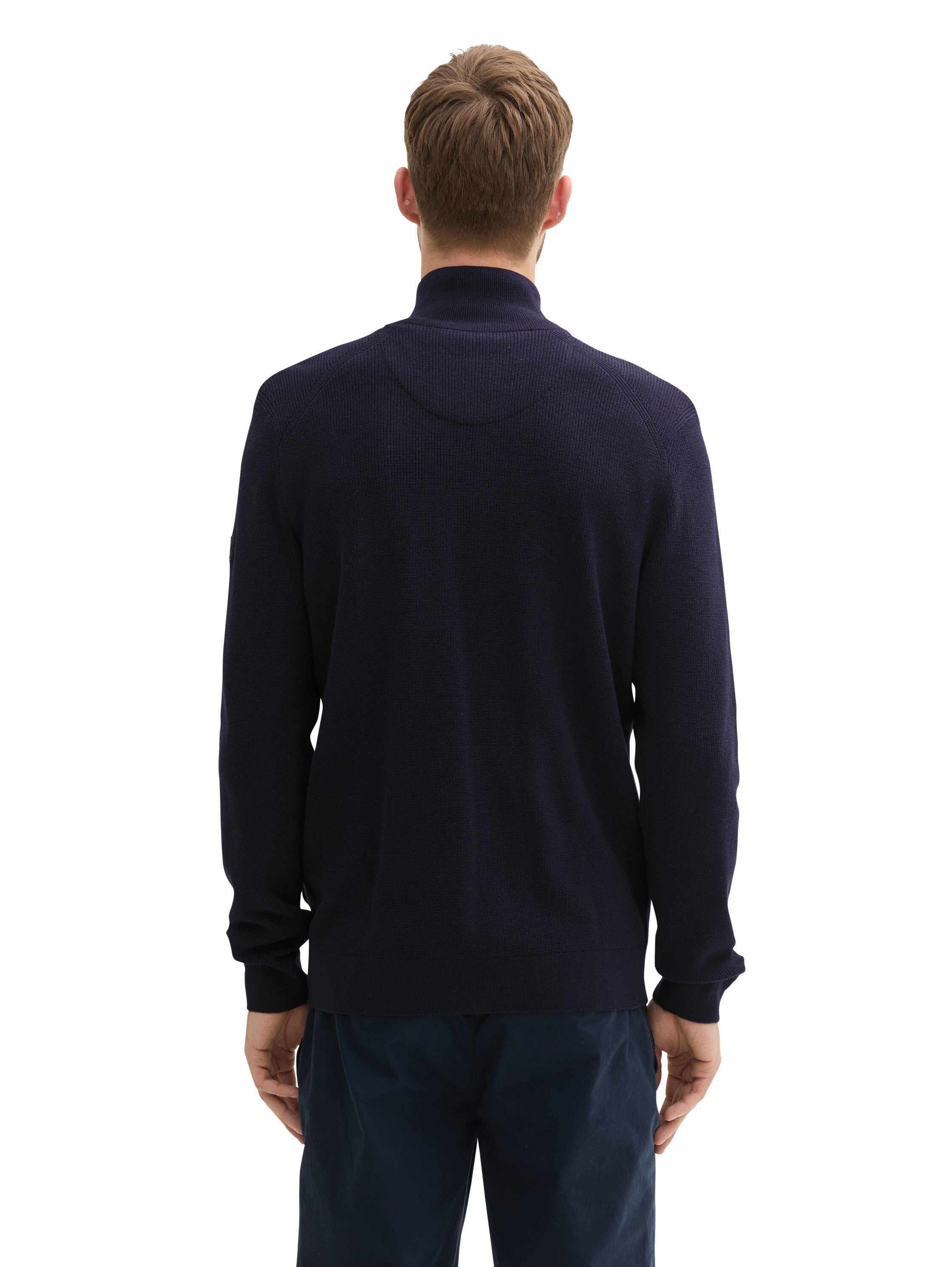 Tom Tailor Structured Knitted Navy Jacket