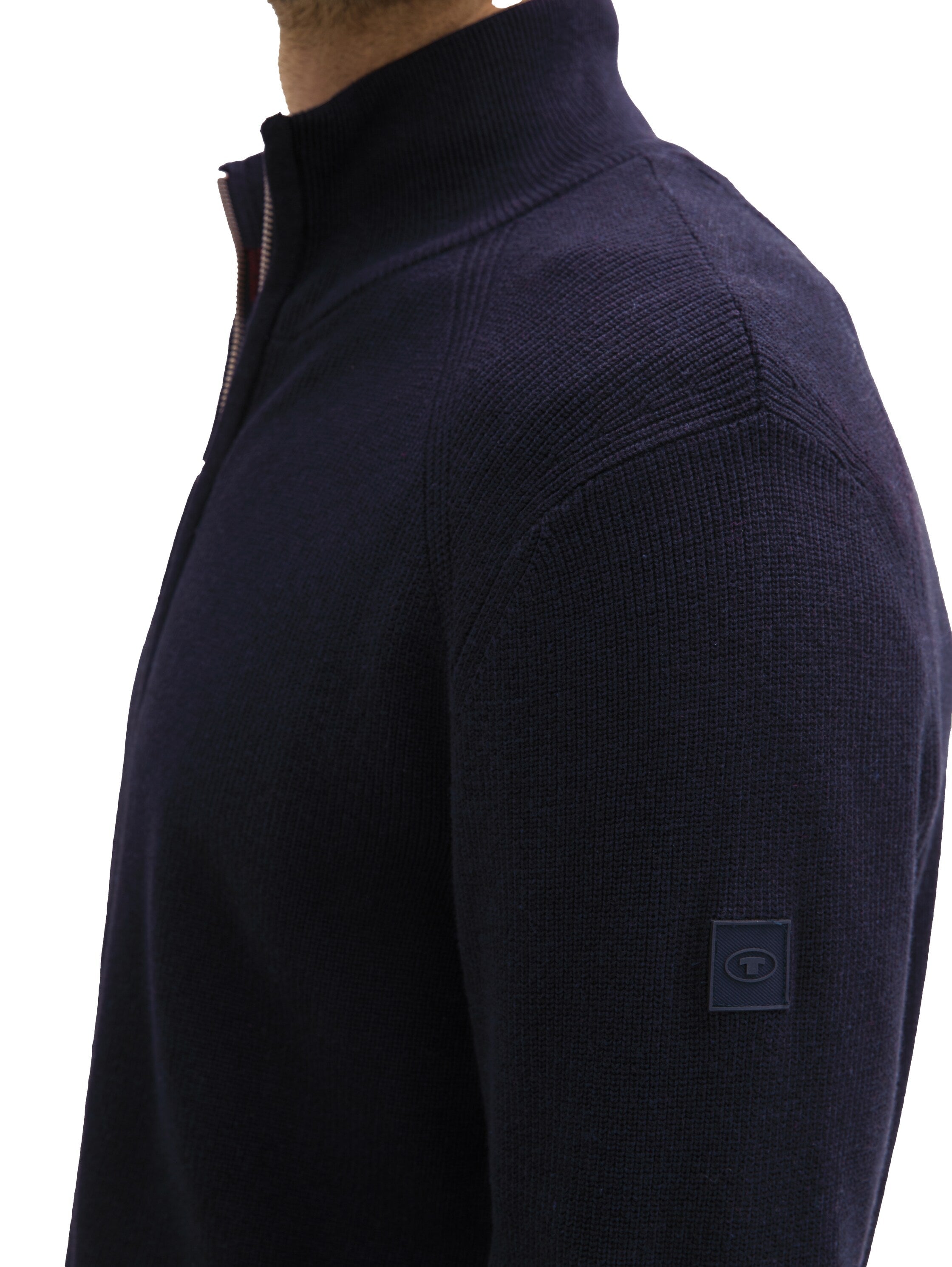 Tom Tailor Structured Knitted Navy Jacket