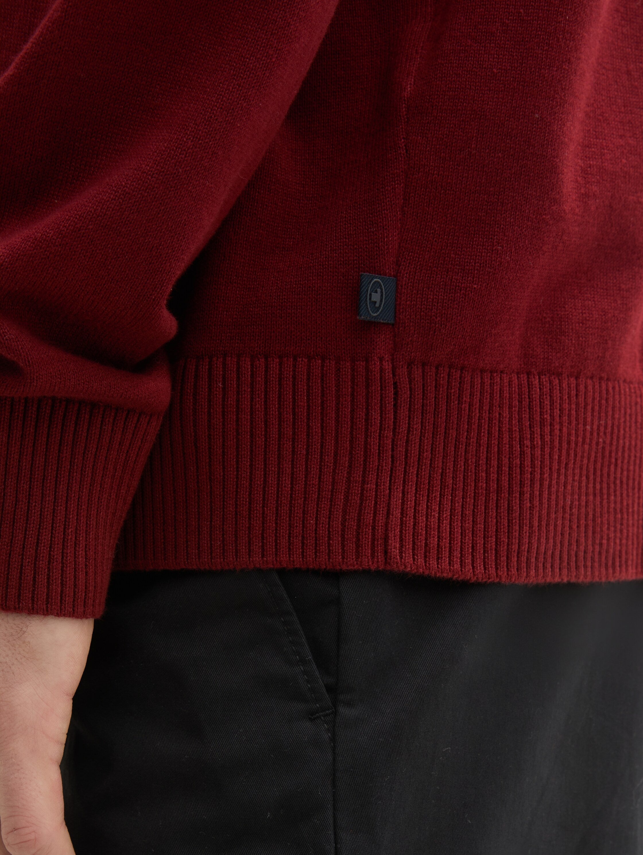 Tom Tailor Burgundy Round Neck Sweater