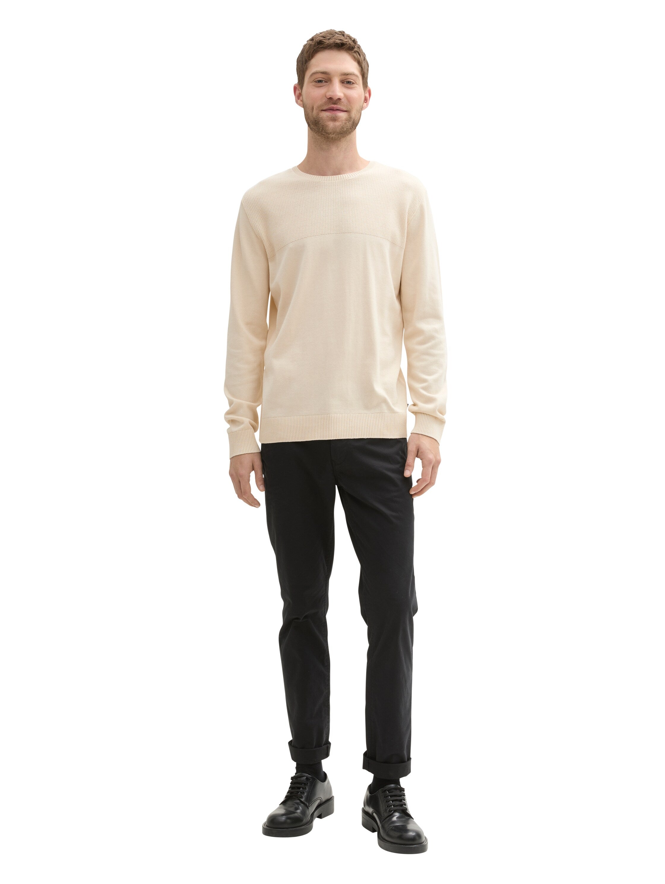 Tom Tailor Beige Round Neck Sweater