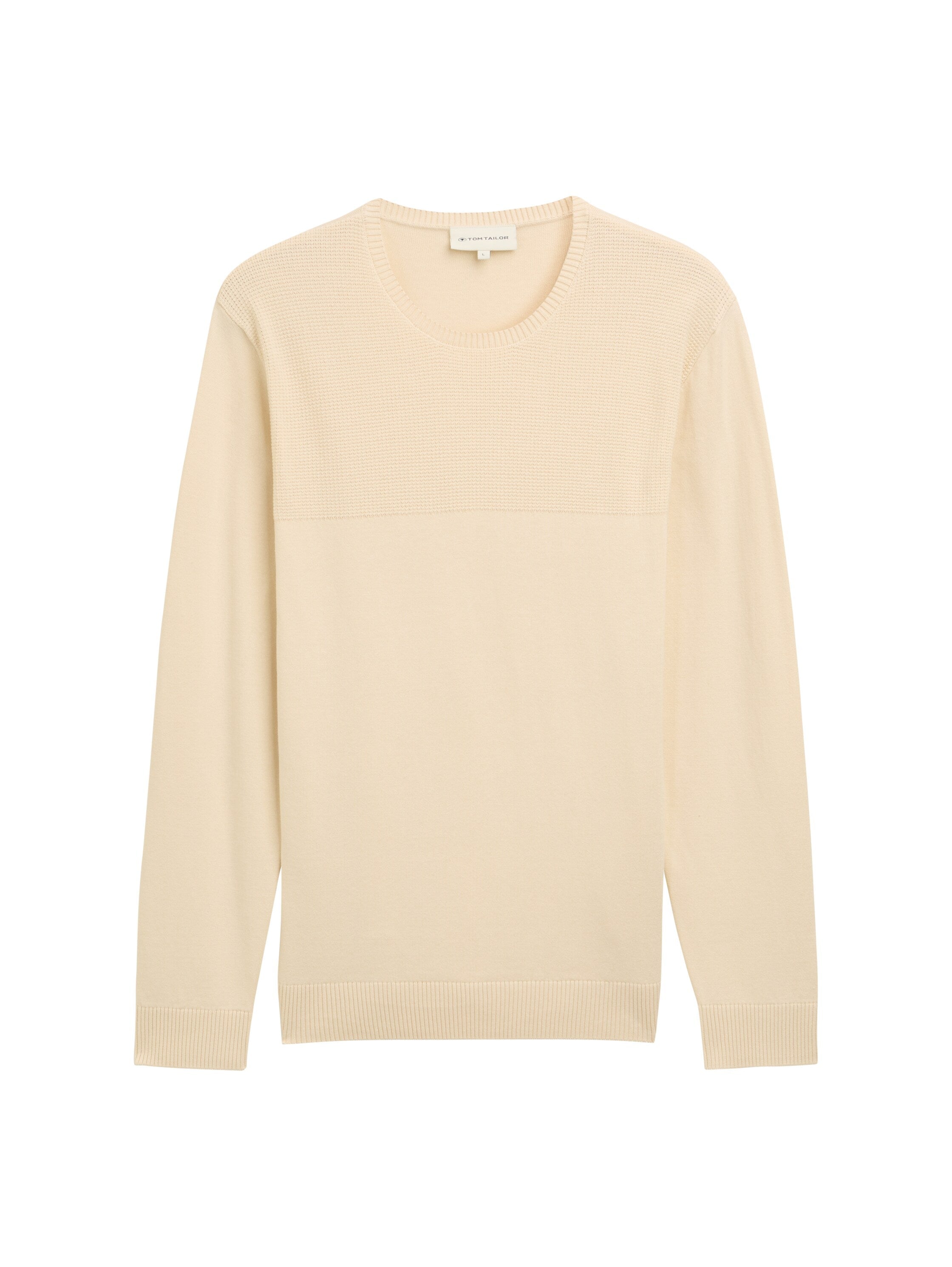 Tom Tailor Beige Round Neck Sweater