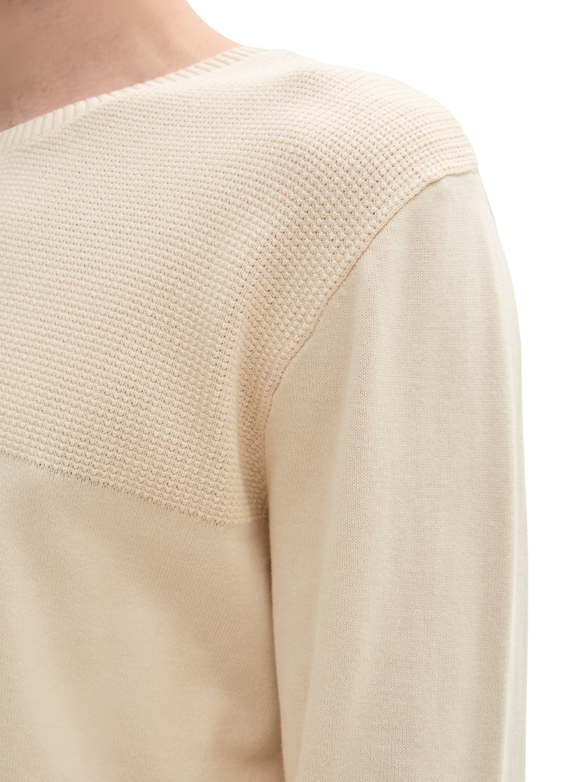 Tom Tailor Beige Round Neck Sweater