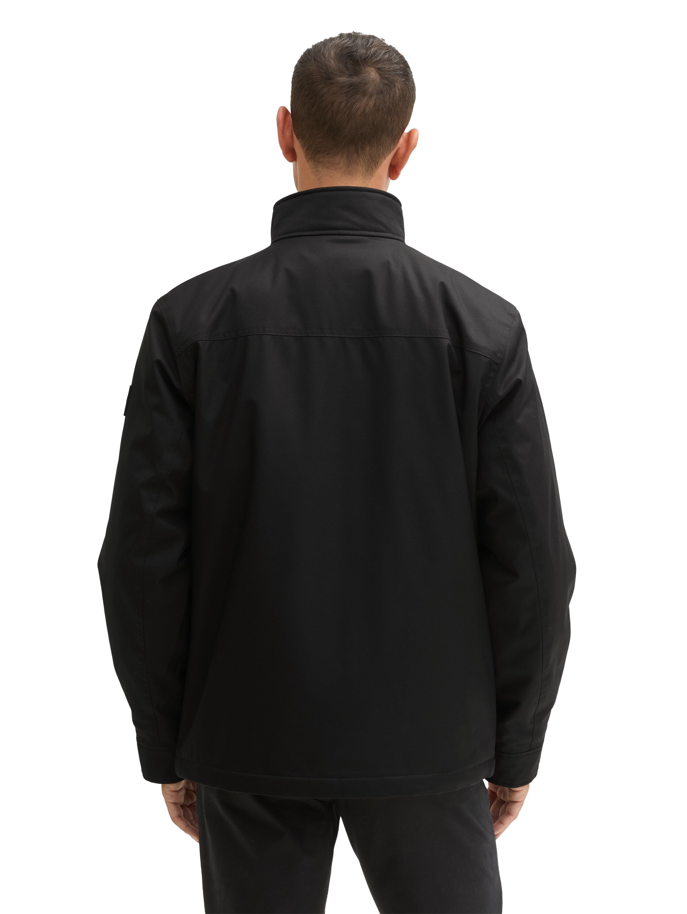 Tom Tailor Black Jacket With Zip Pocket