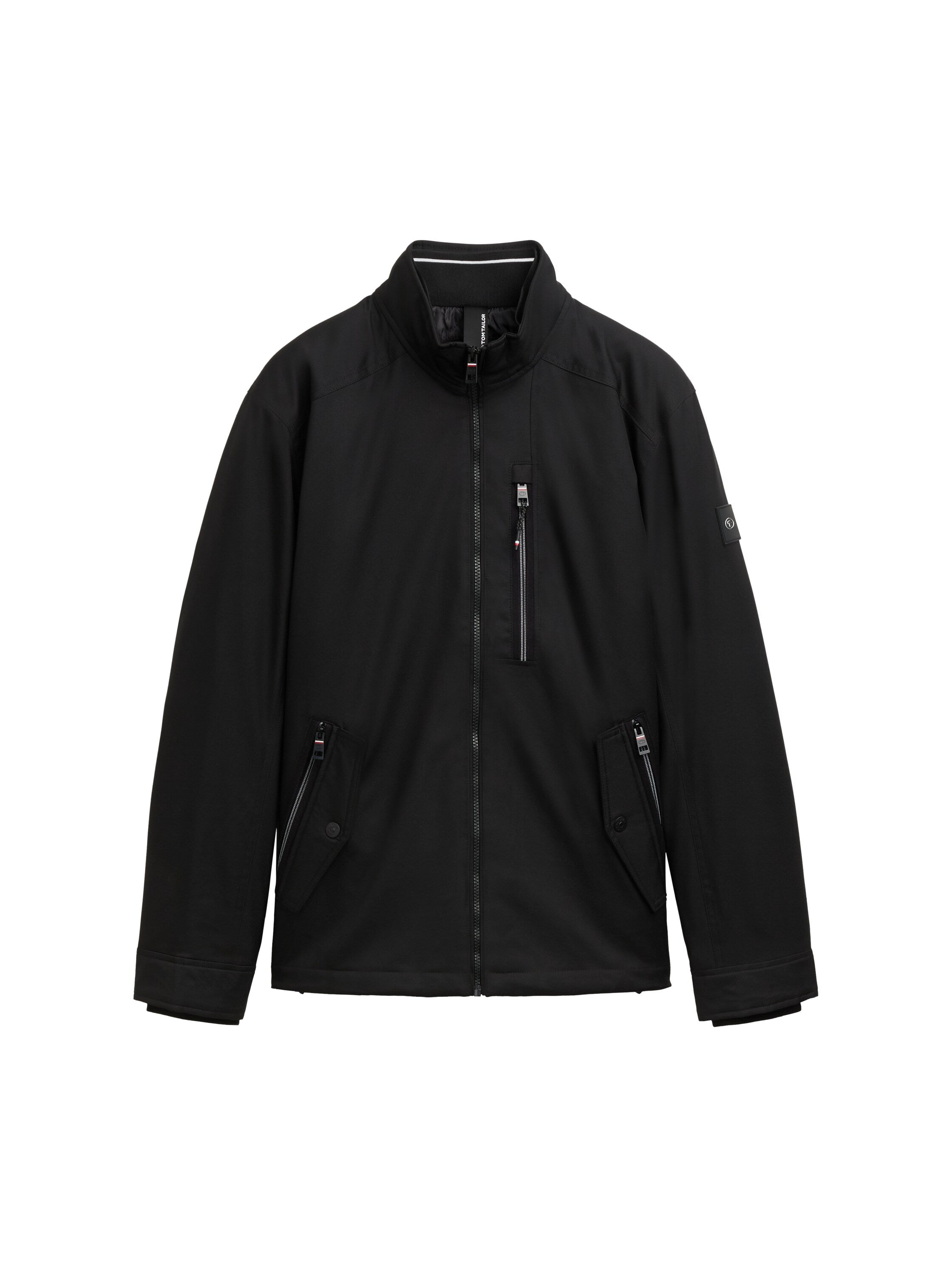 Tom Tailor Black Jacket With Zip Pocket