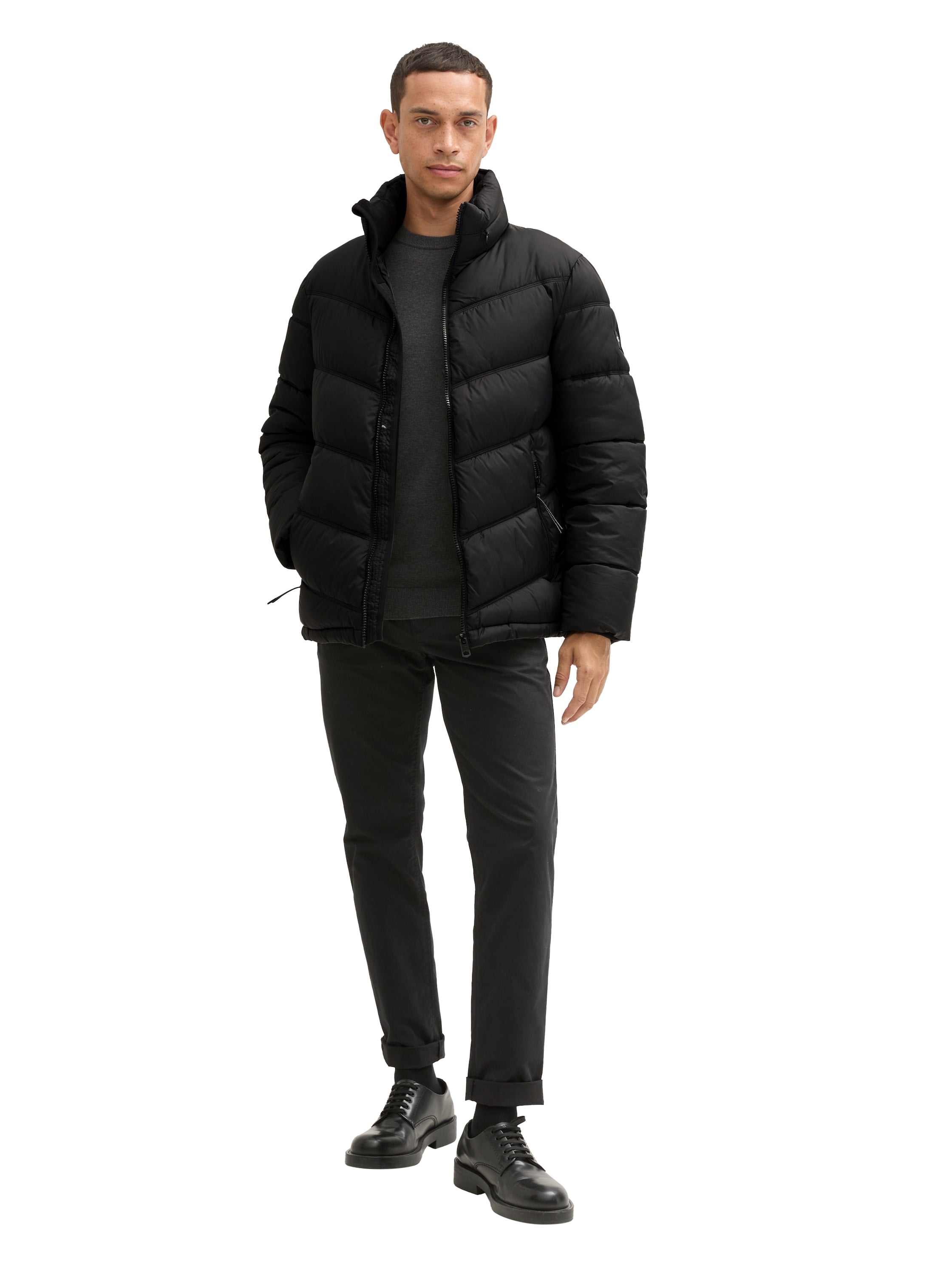 Tom Tailor Hybrid Puffer Black Jacket