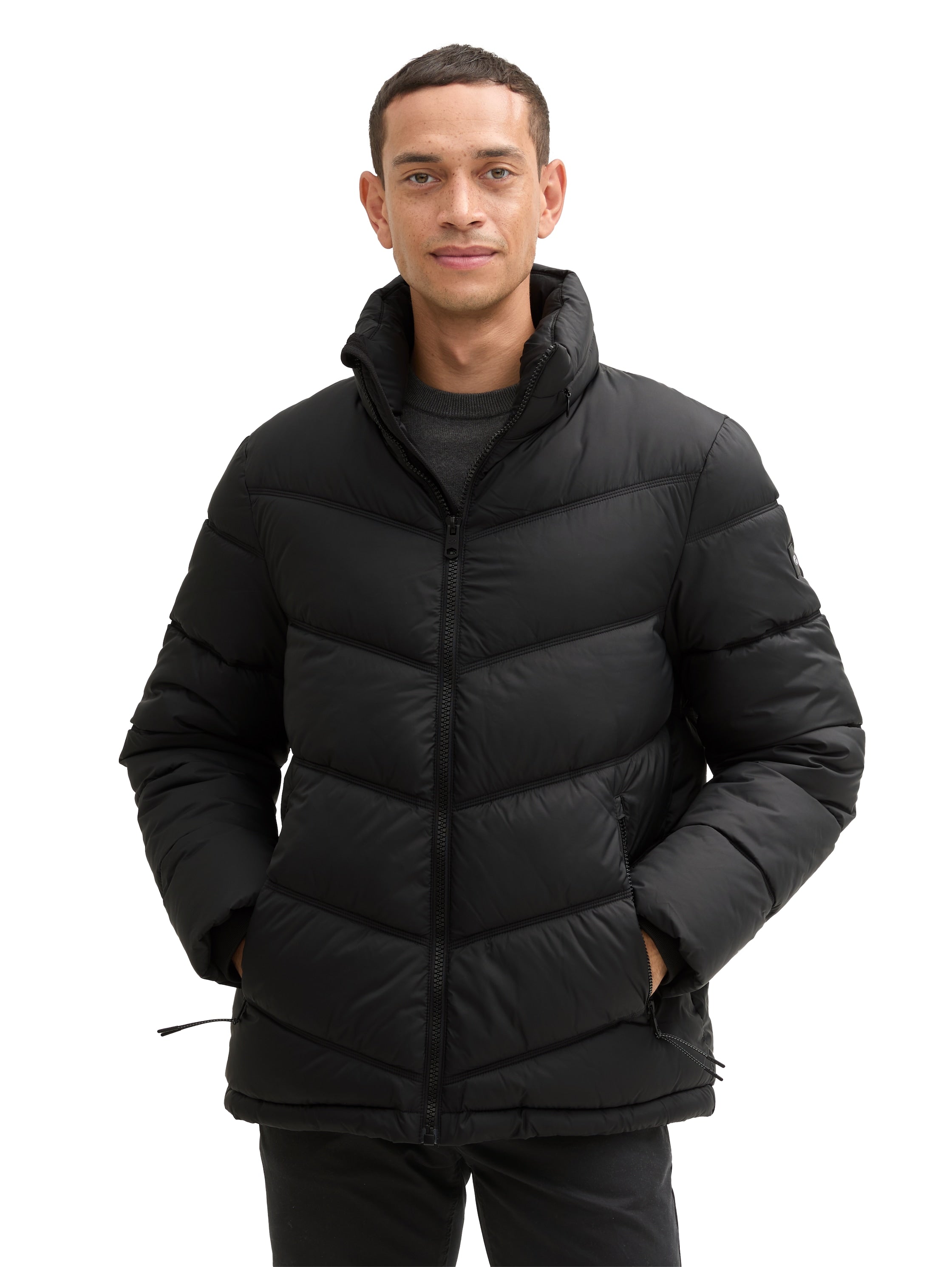 Tom Tailor Hybrid Puffer Black Jacket