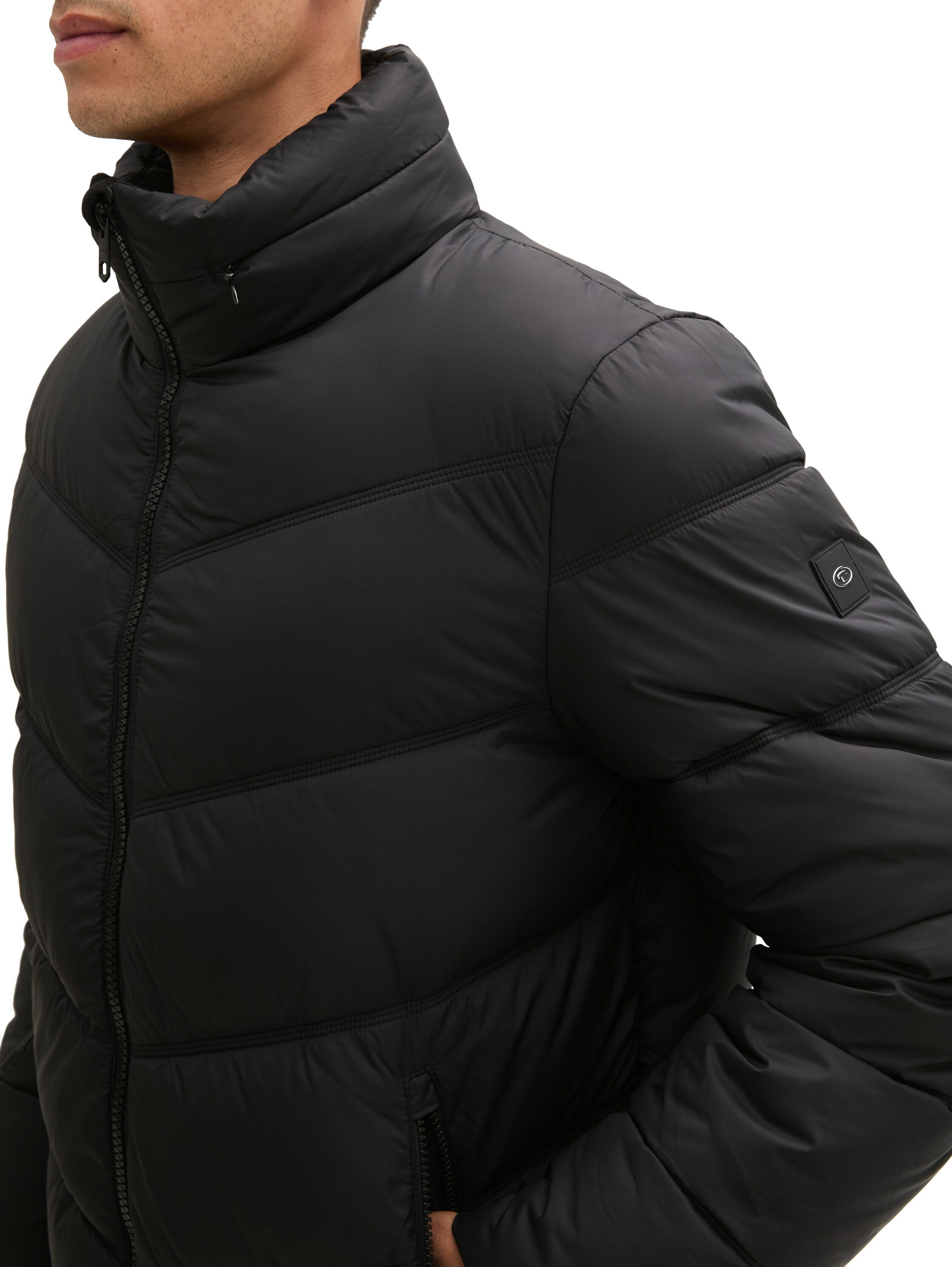 Tom Tailor Hybrid Puffer Black Jacket