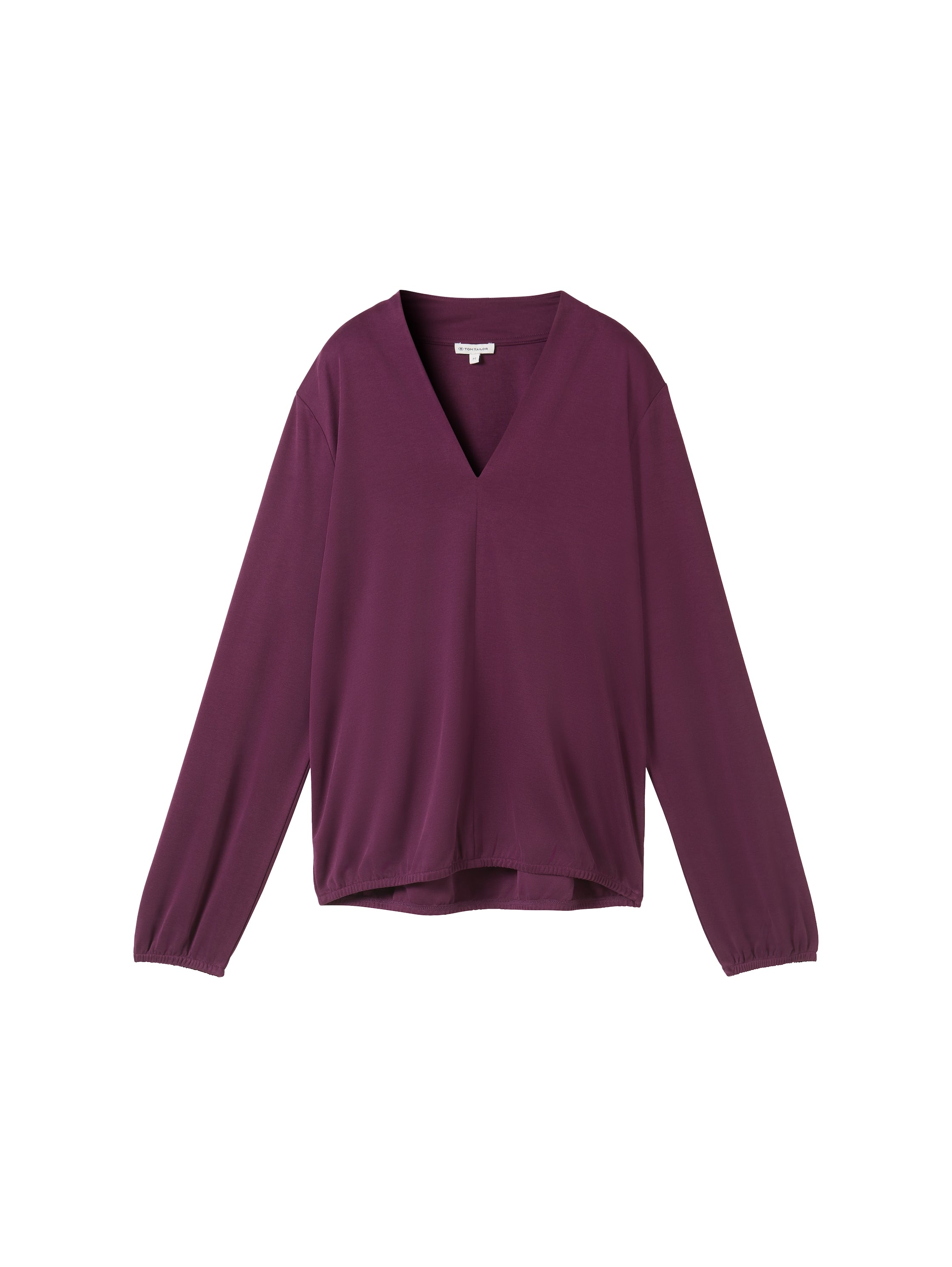 Long Sleeved Shiffon Burgundy Shirt