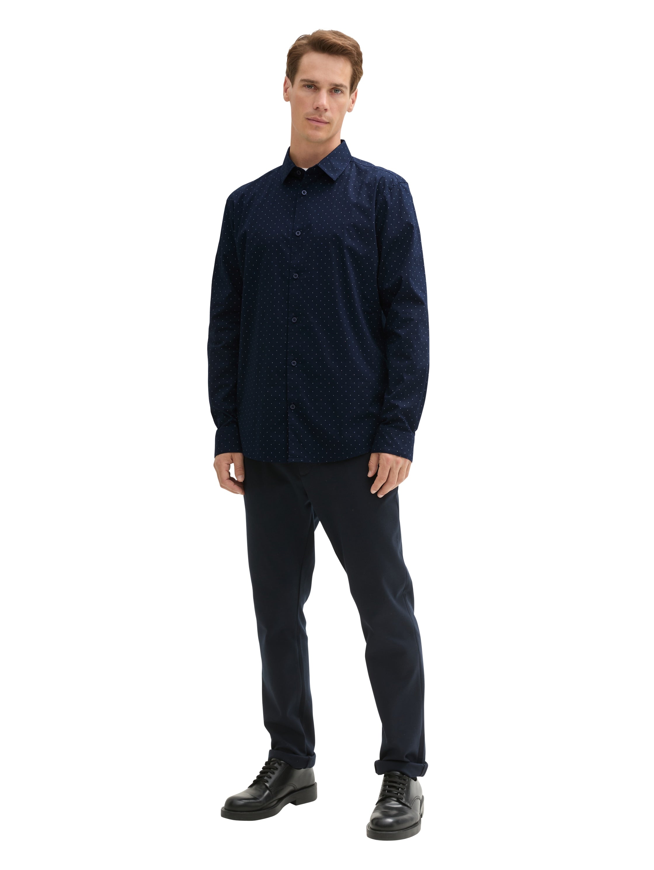 Tom Tailor Navy Shirt With Dot Design