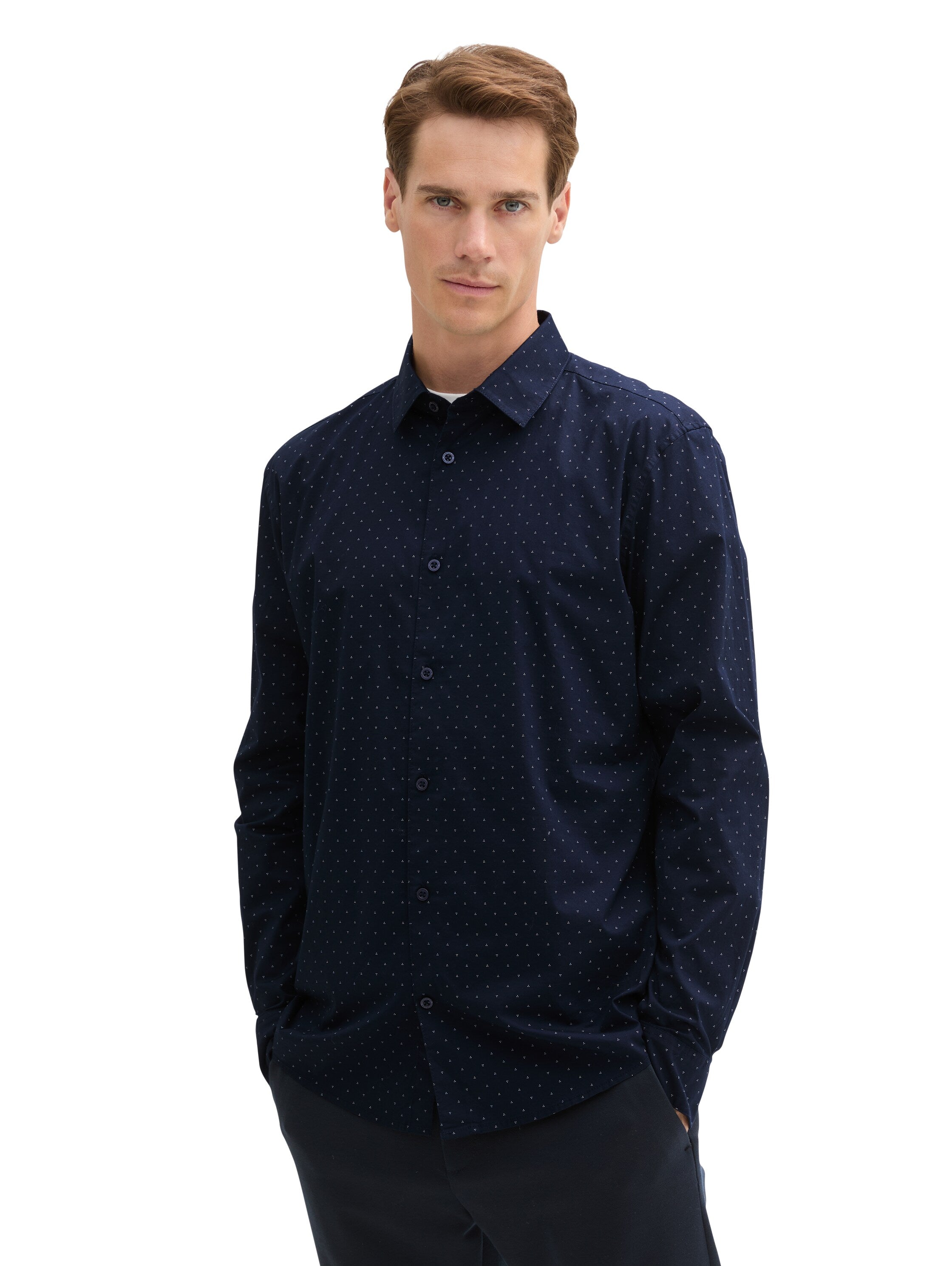 Tom Tailor Navy Shirt With Dot Design