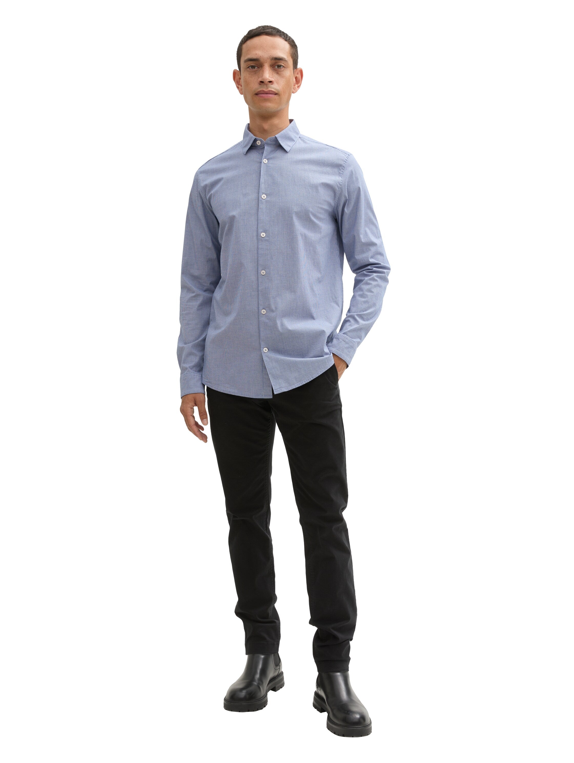 Tom Tailor Blue Shirt With Dot Design