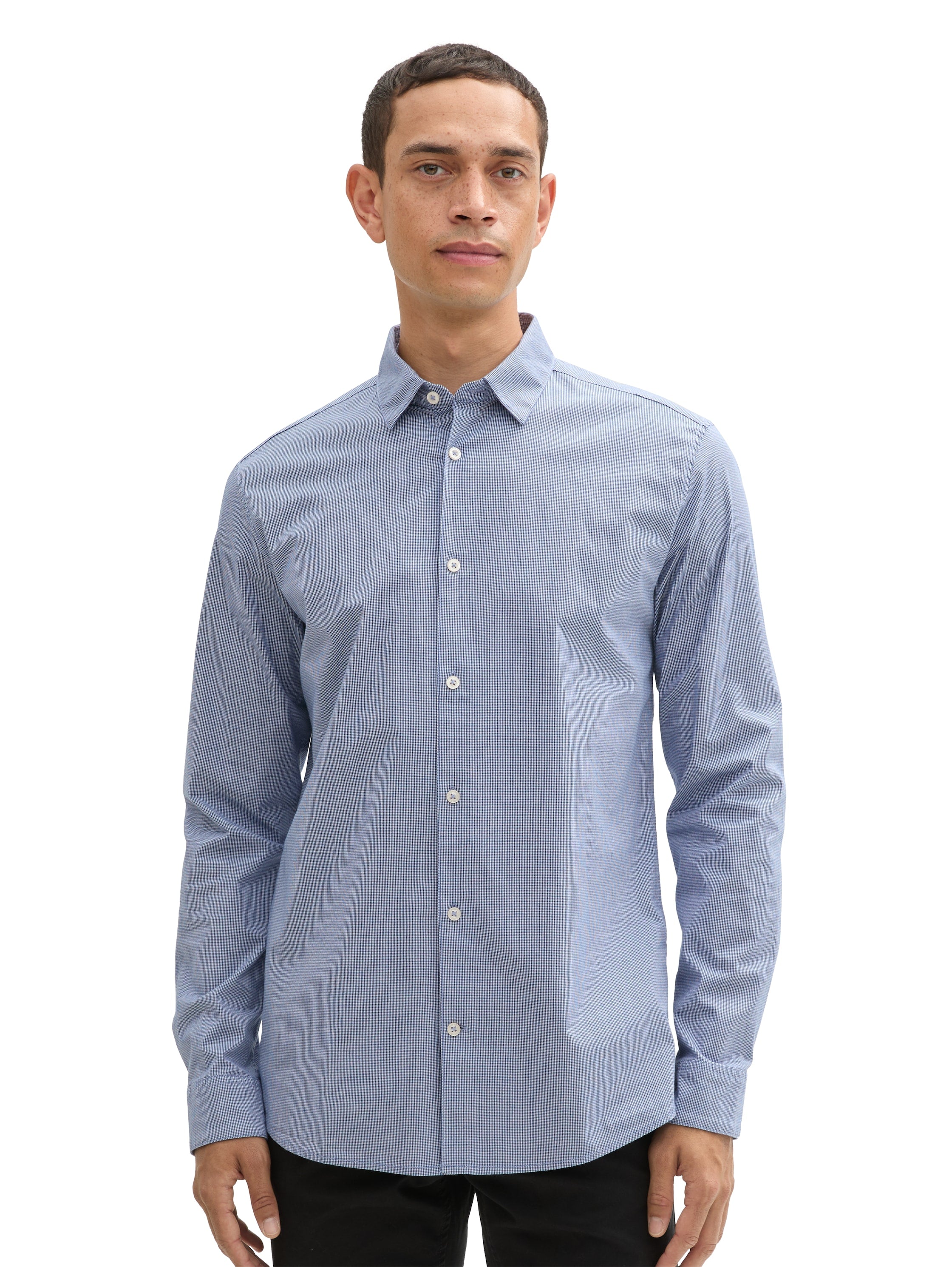 Tom Tailor Blue Shirt With Dot Design