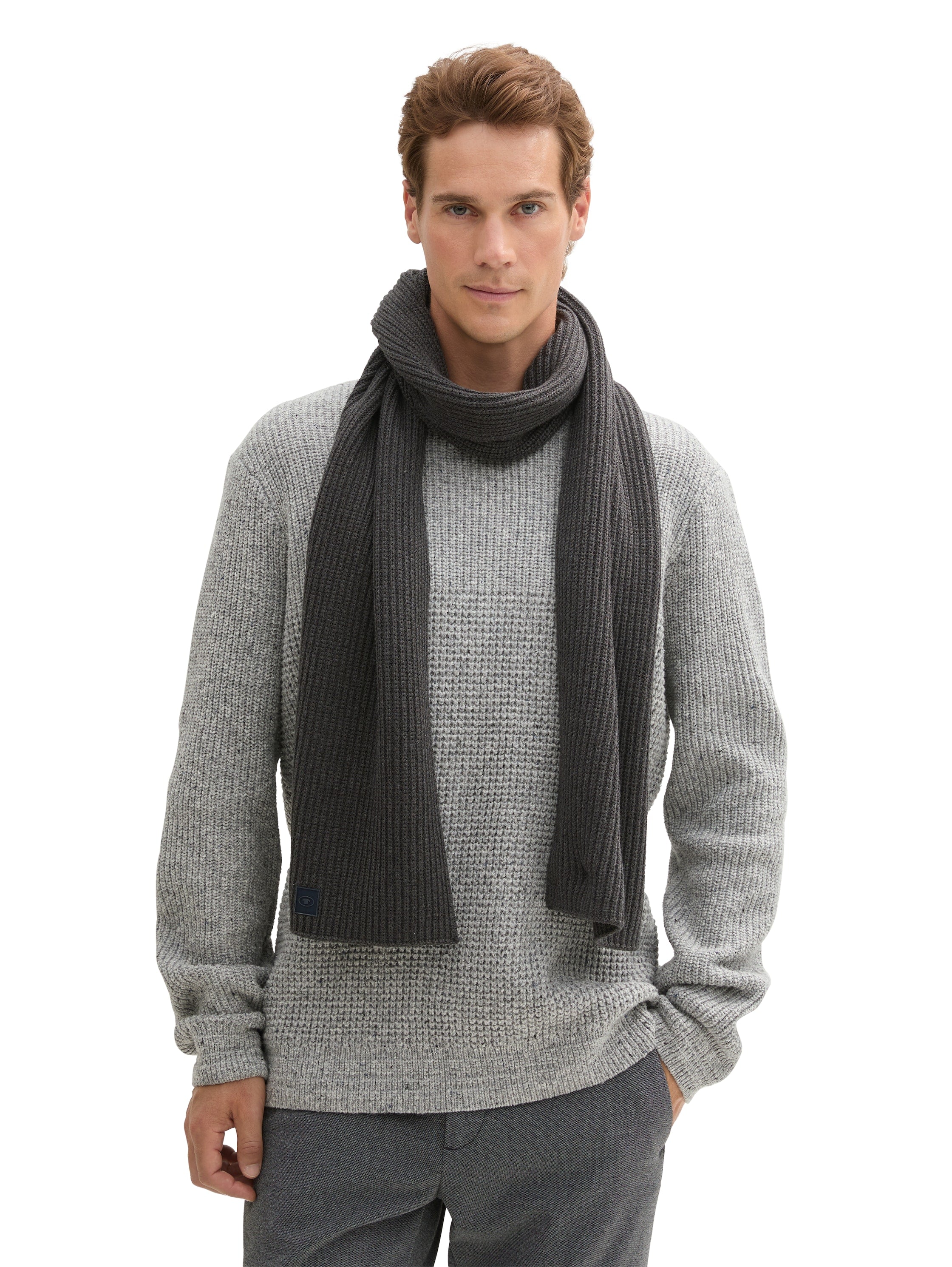 Tom Tailor Dark Grey Knit Wear Scarf