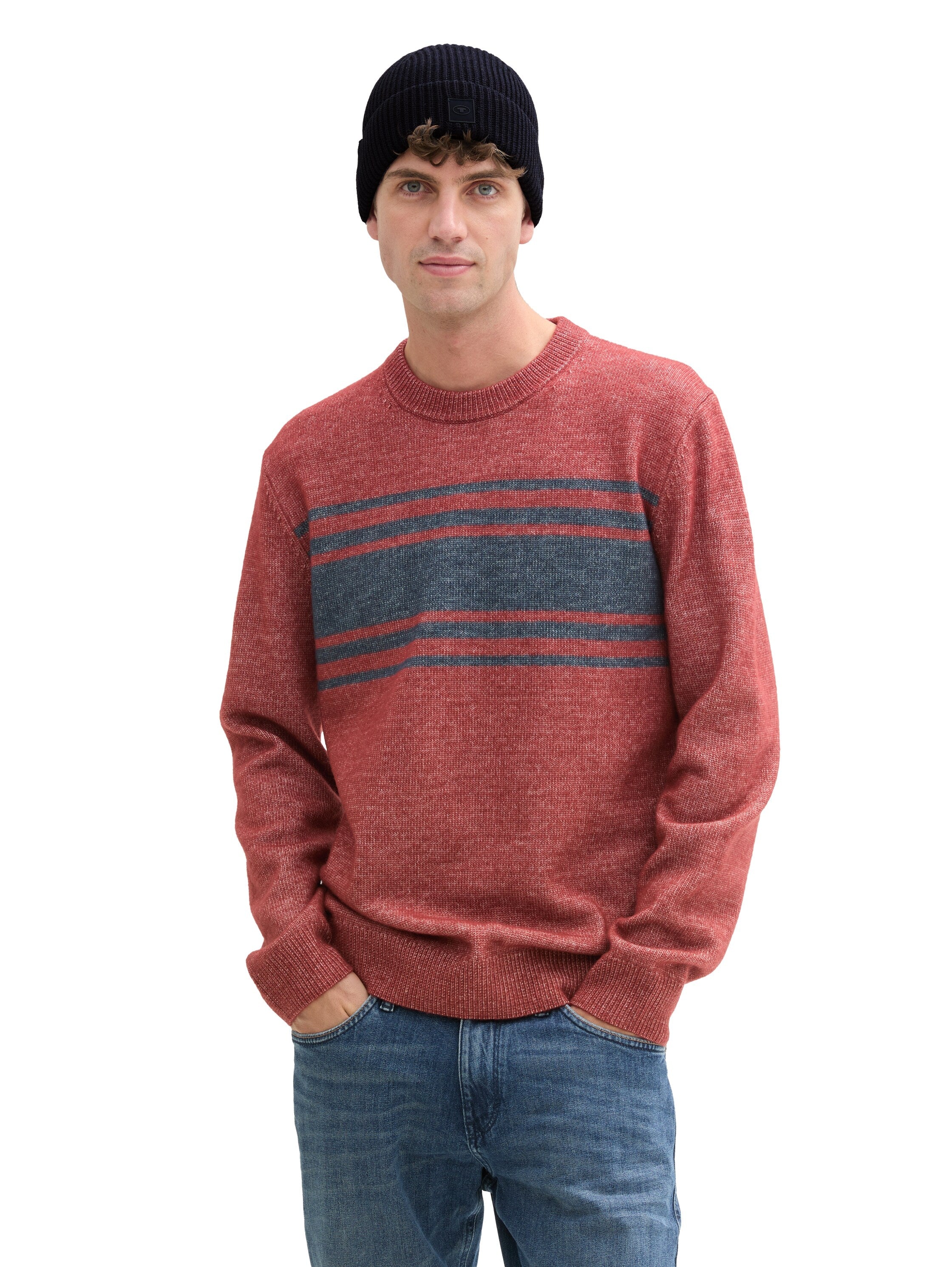 Tom Tailor Textured Knit Navy Beanie