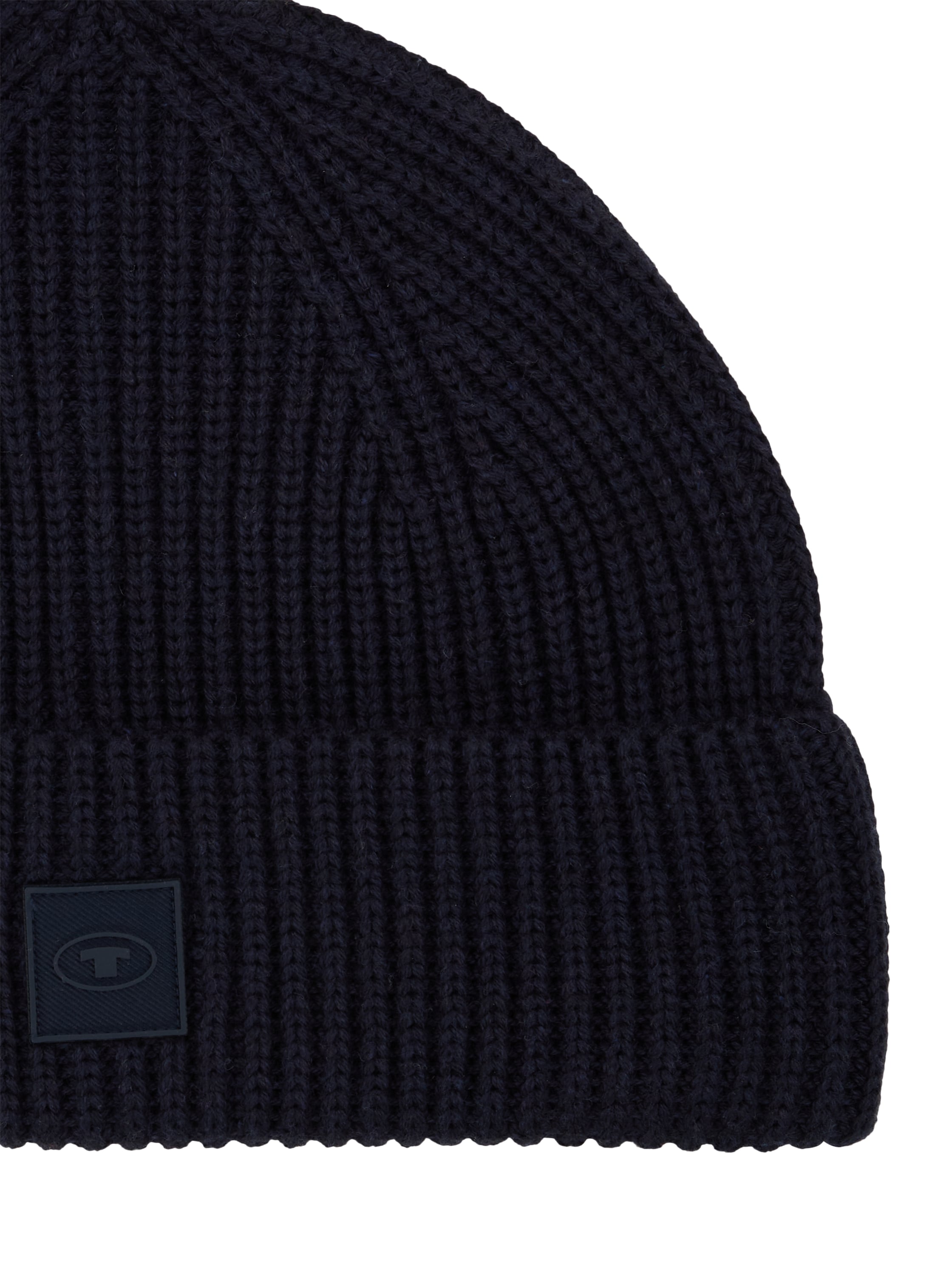 Tom Tailor Textured Knit Navy Beanie