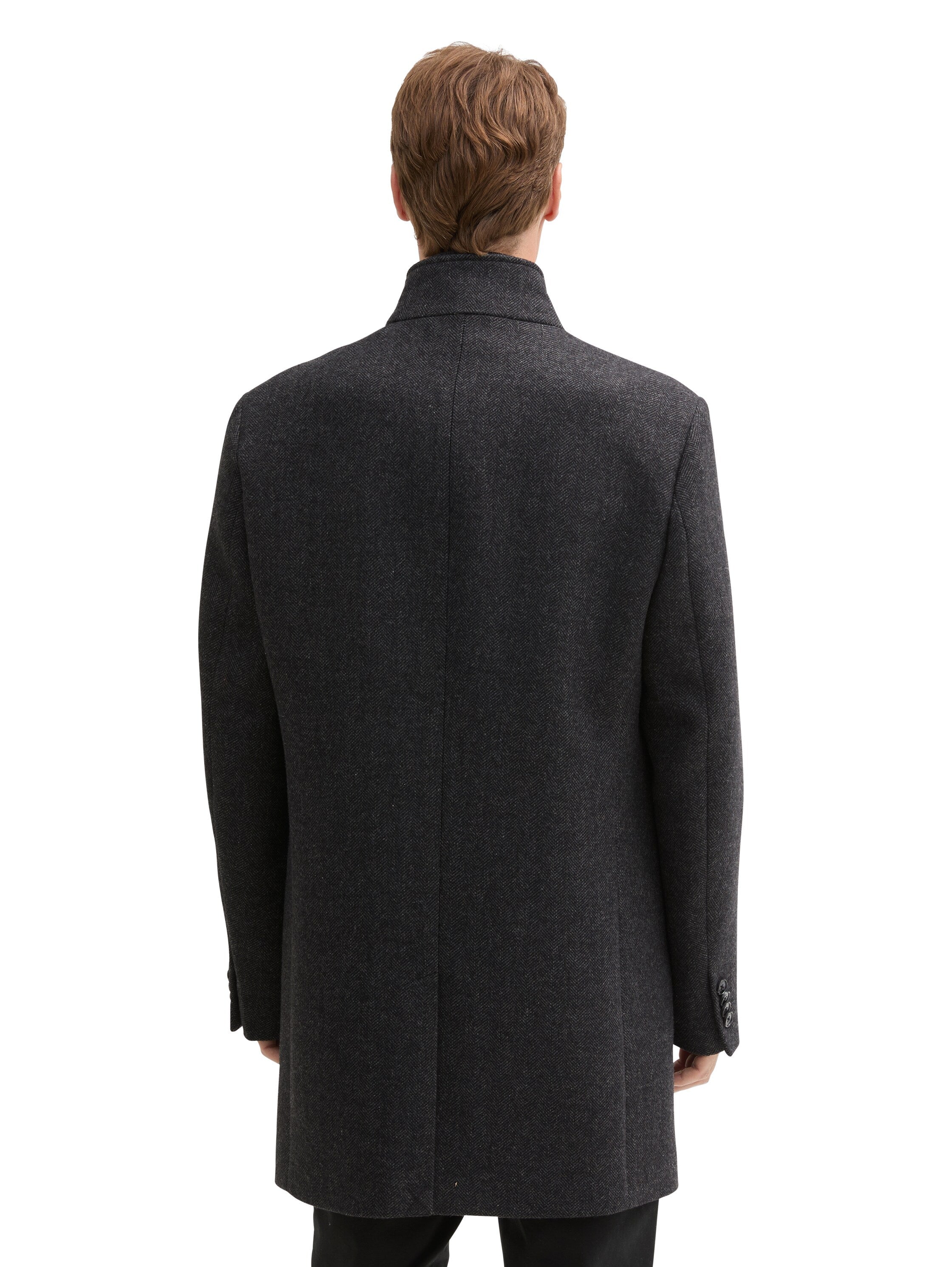 Tom Tailor Woolen Dark Grey Coat