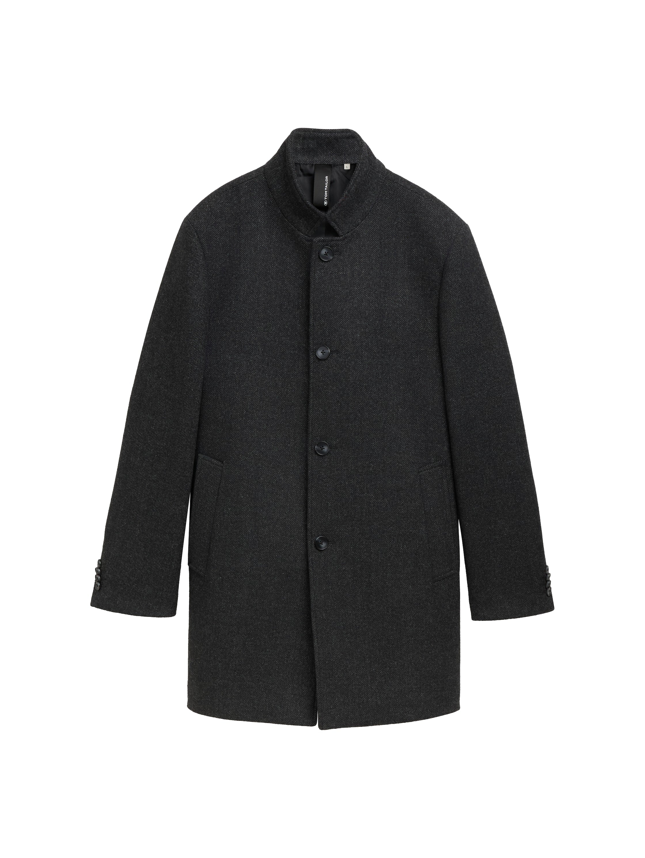 Tom Tailor Woolen Dark Grey Coat