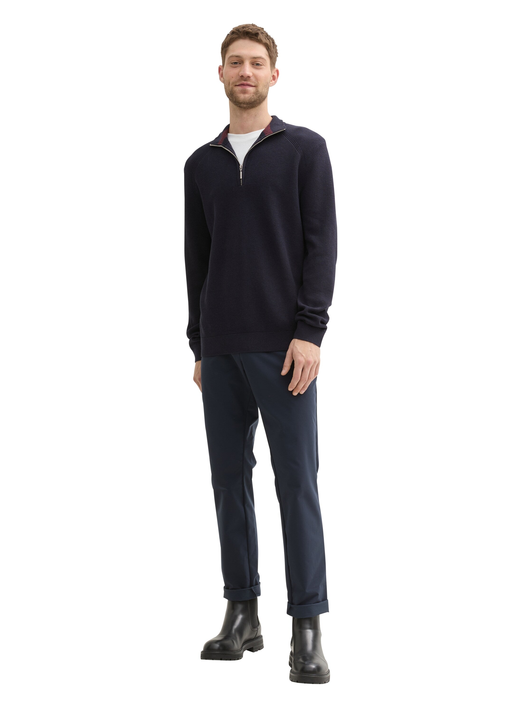 Tom Tailor Textured Navy Knit Sweater