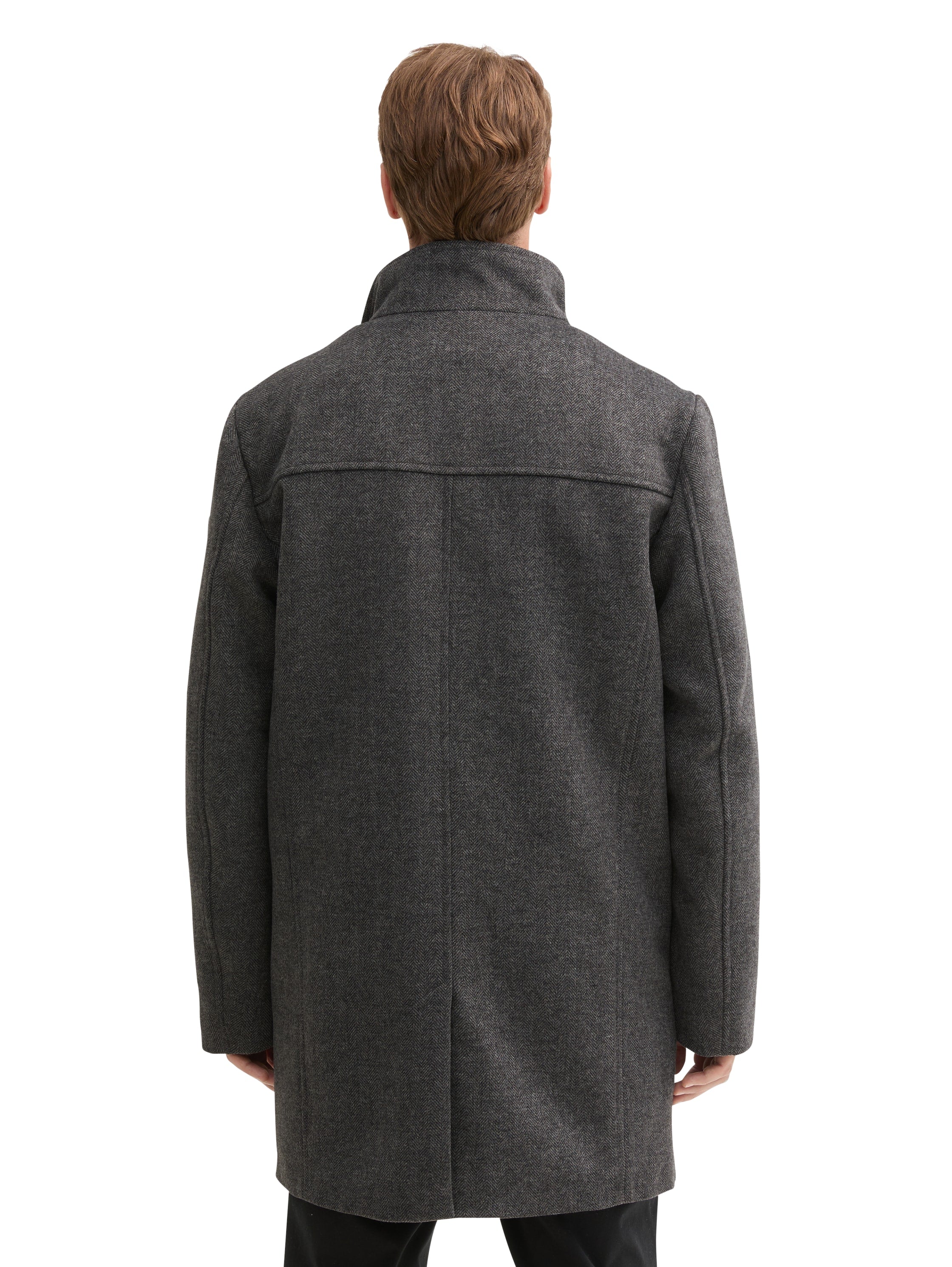 Tom Tailor 2 in 1 Dark Grey Coat With Wool Content