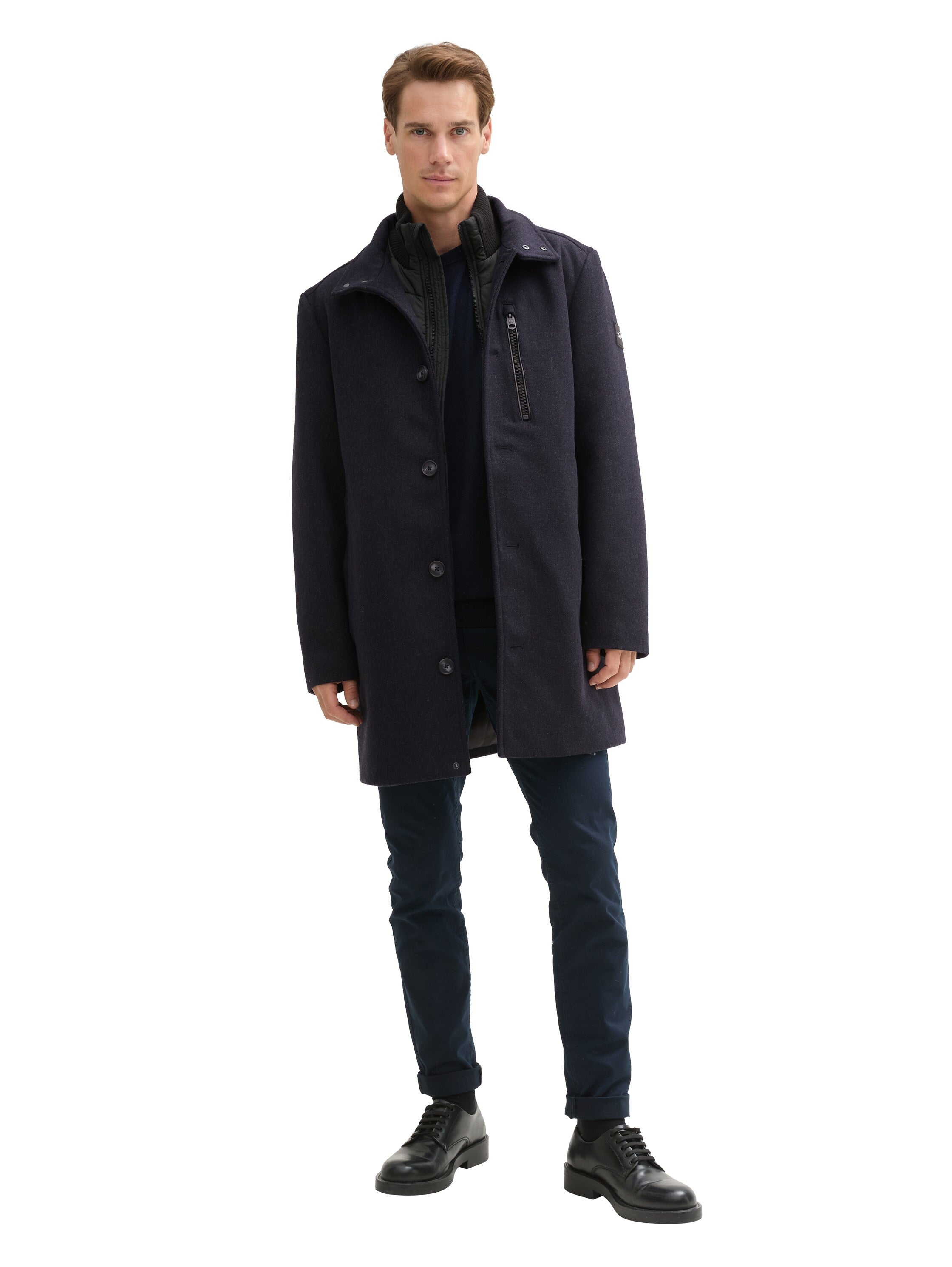 Tom Tailor 2 in 1 Dark Navy Coat With Wool Content