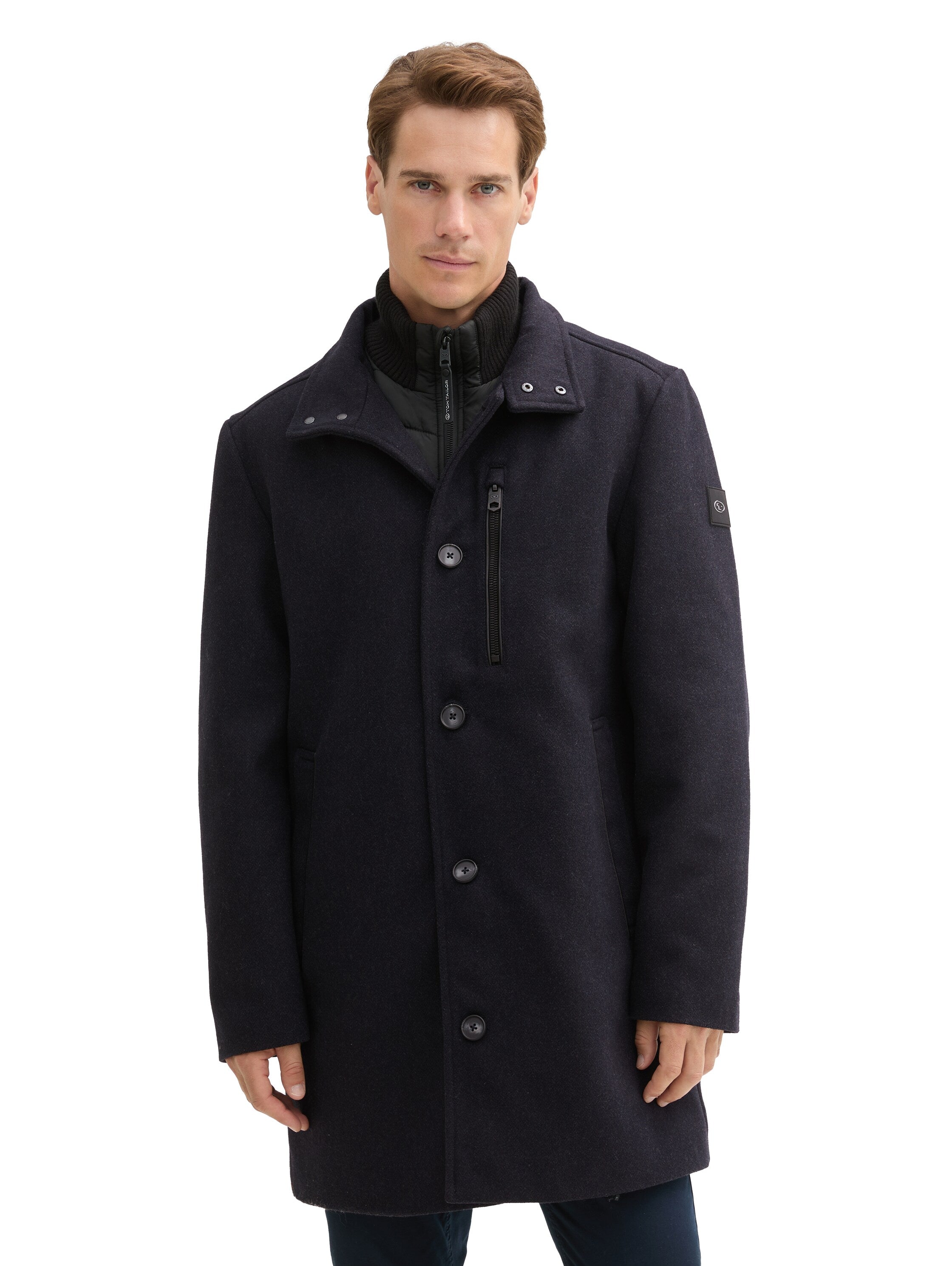 Tom Tailor 2 in 1 Dark Navy Coat With Wool Content