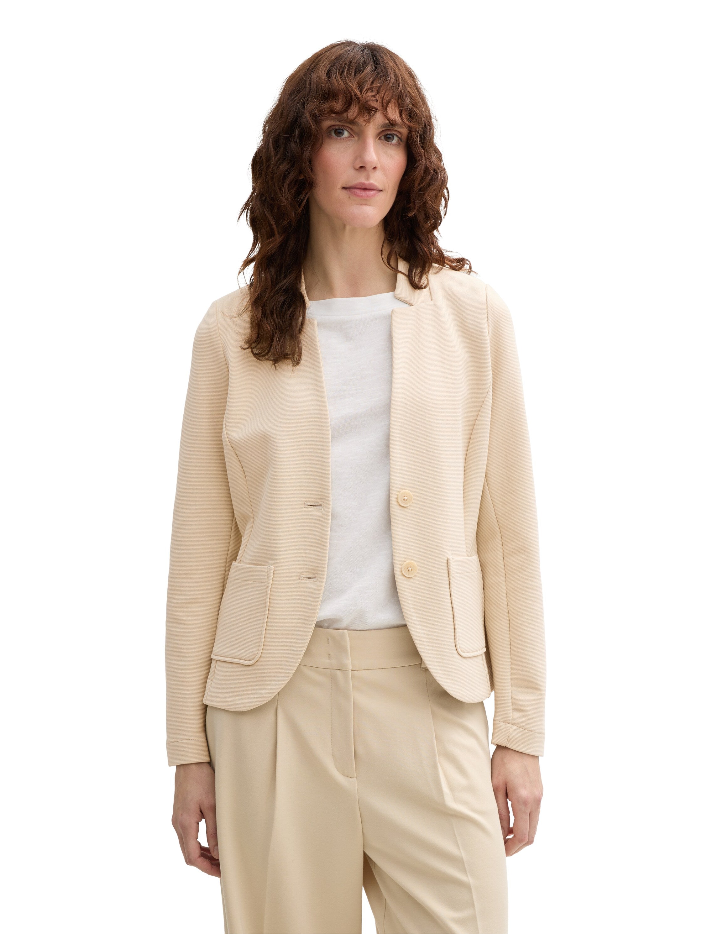 Tom Tailor Sand Beige Slim Fit Blazer
