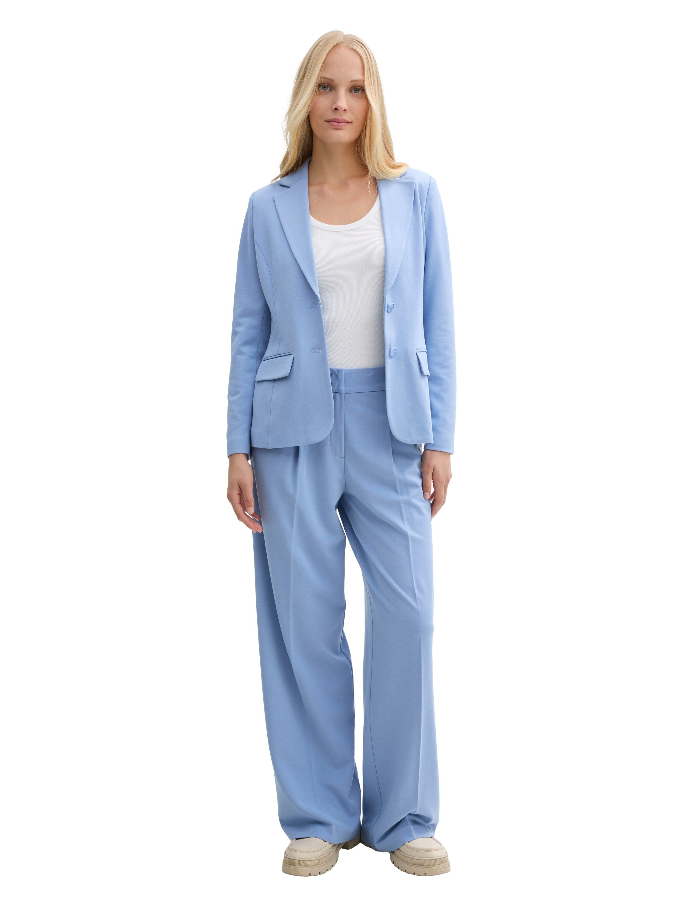 Tom Tailor Blue Slim Fit Blazer With Flap Pockets