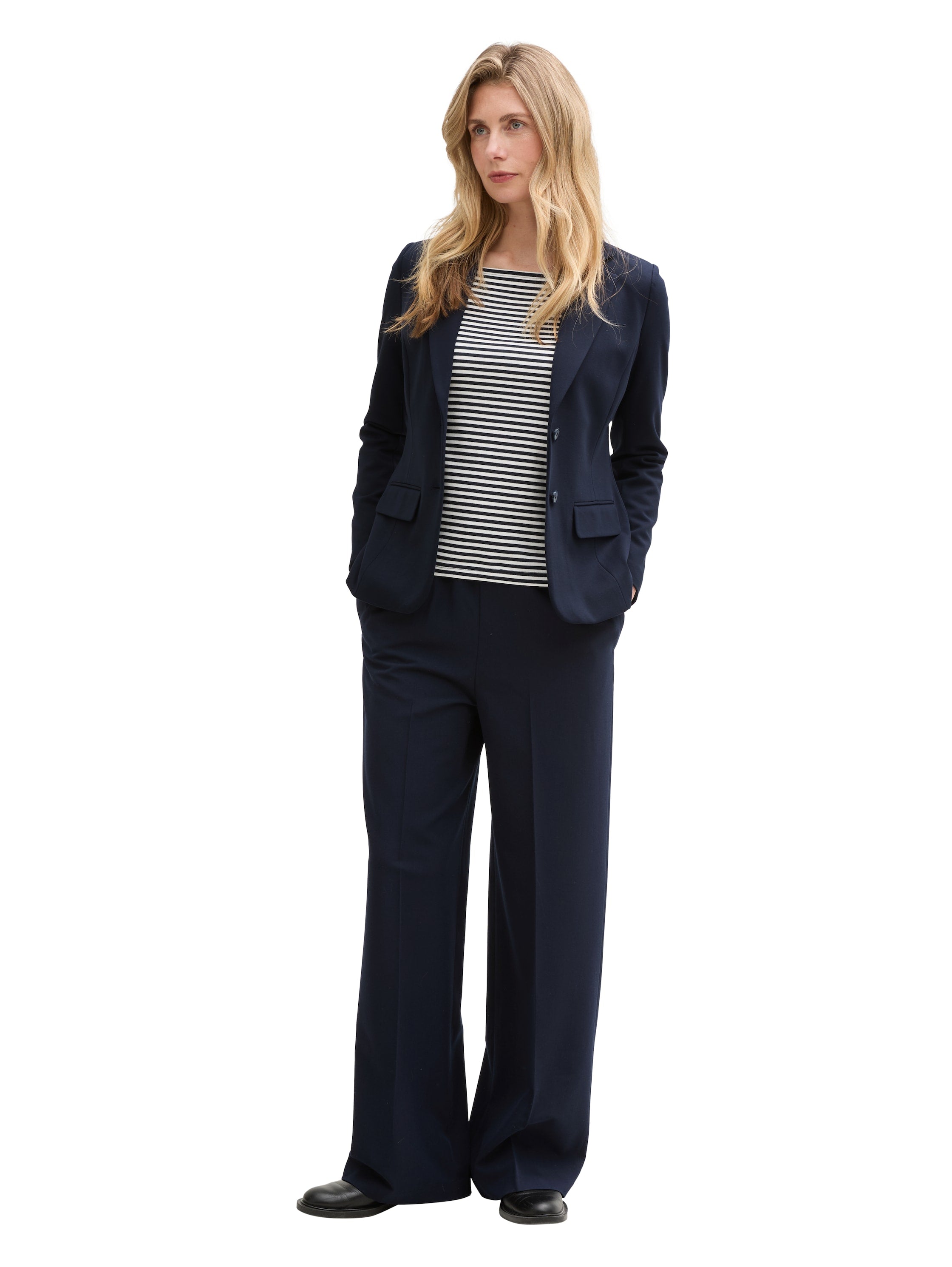 Tom Tailor Sky Captain Blue Slim Fit Blazer With Flap Pockets