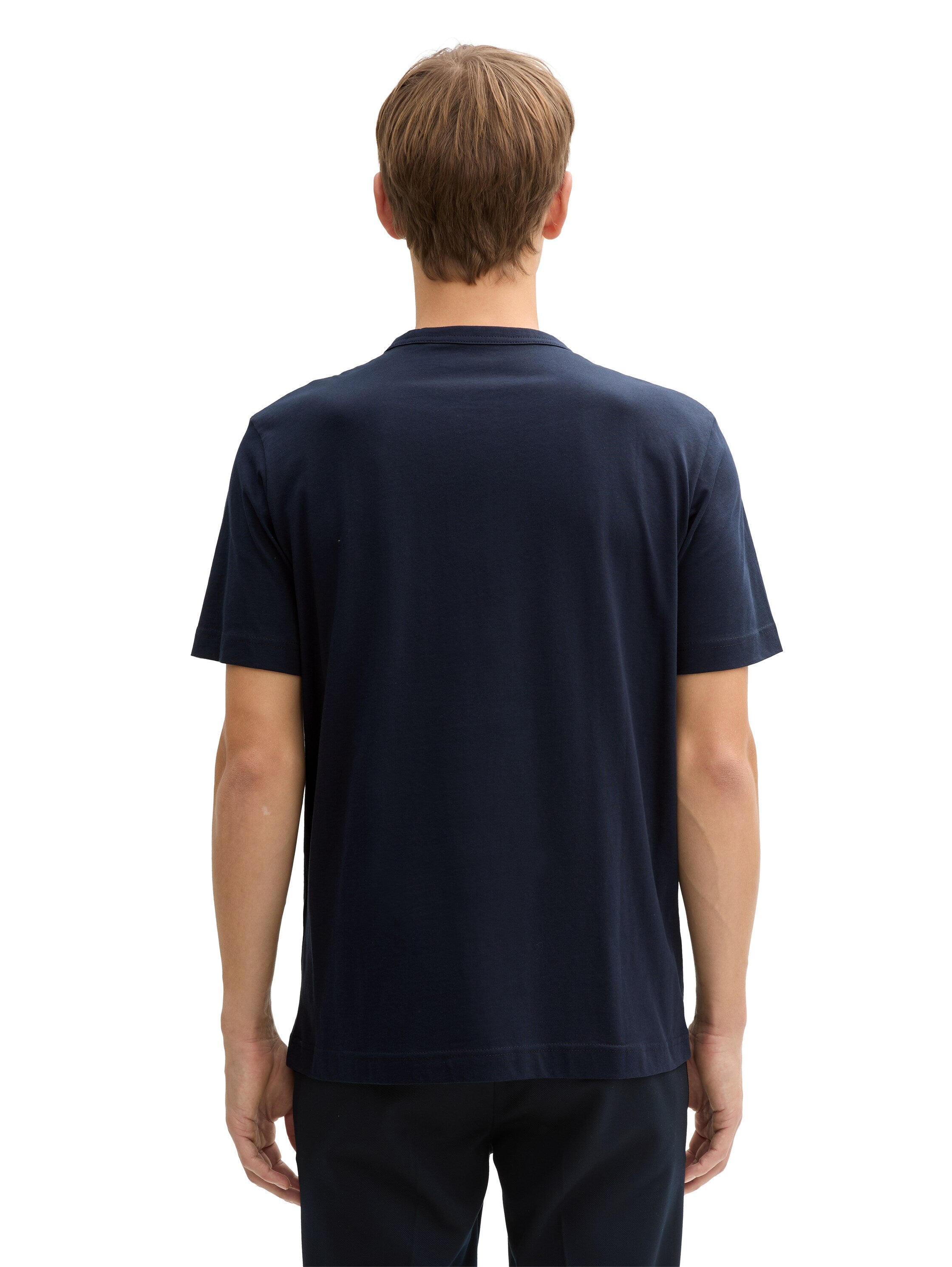 Tom Tailor Navy Cotton T-shirt With Print