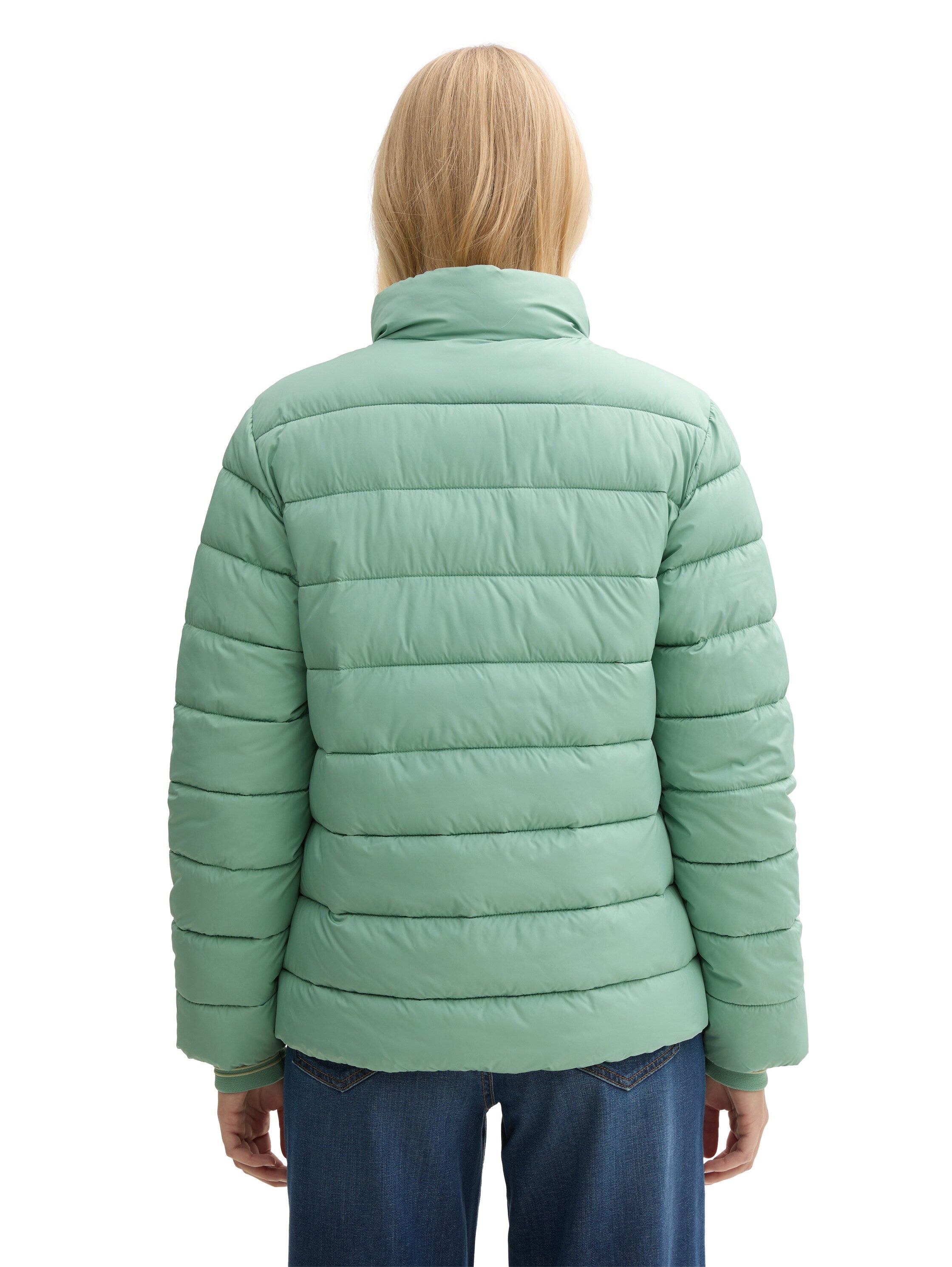 Tom Tailor Mint Padded Puffer With Stand up Collar