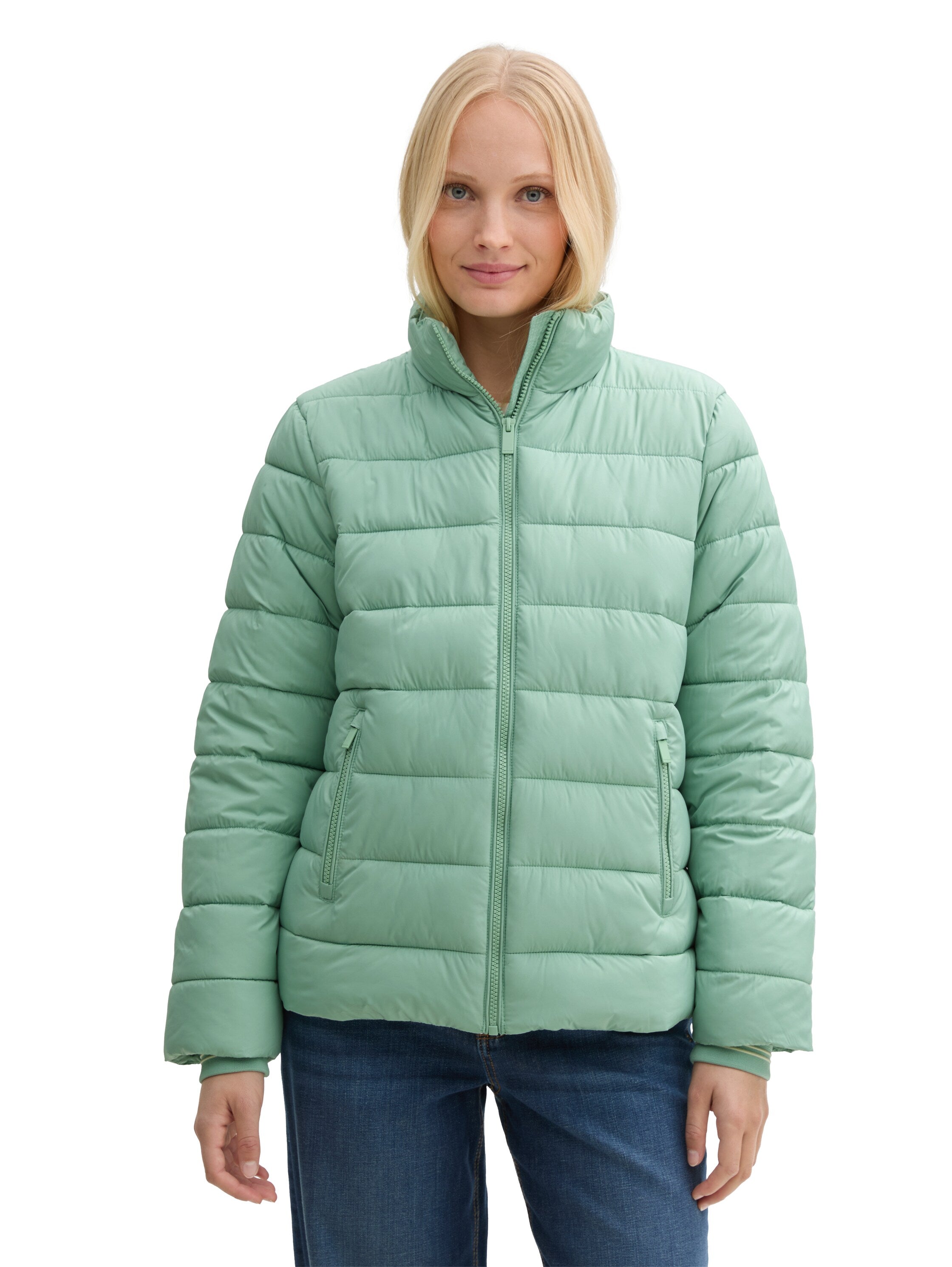 Tom Tailor Mint Padded Puffer With Stand up Collar