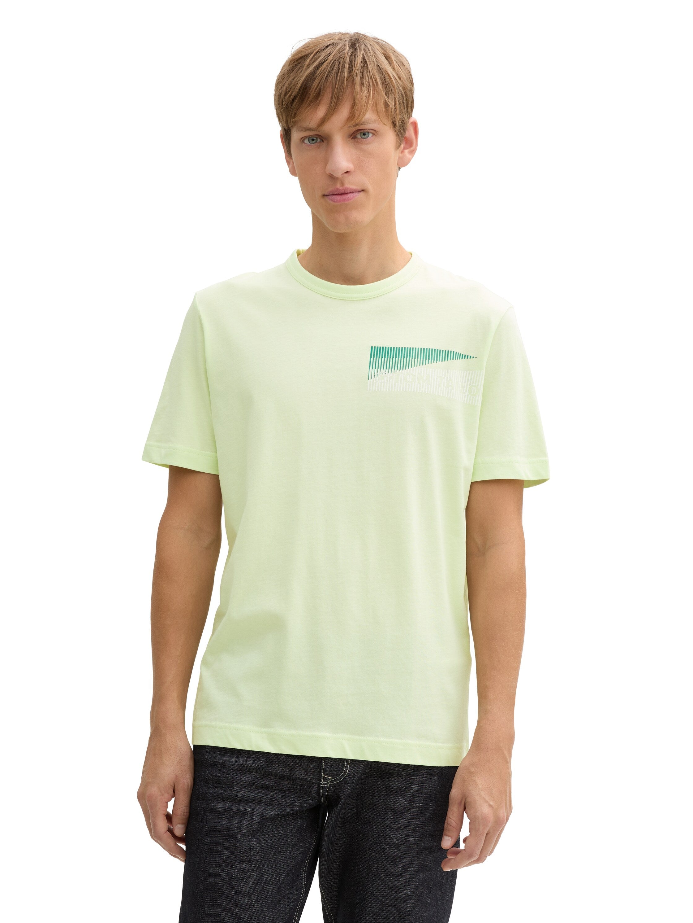 Tom Tailor Yellow Cotton T-shirt With Print