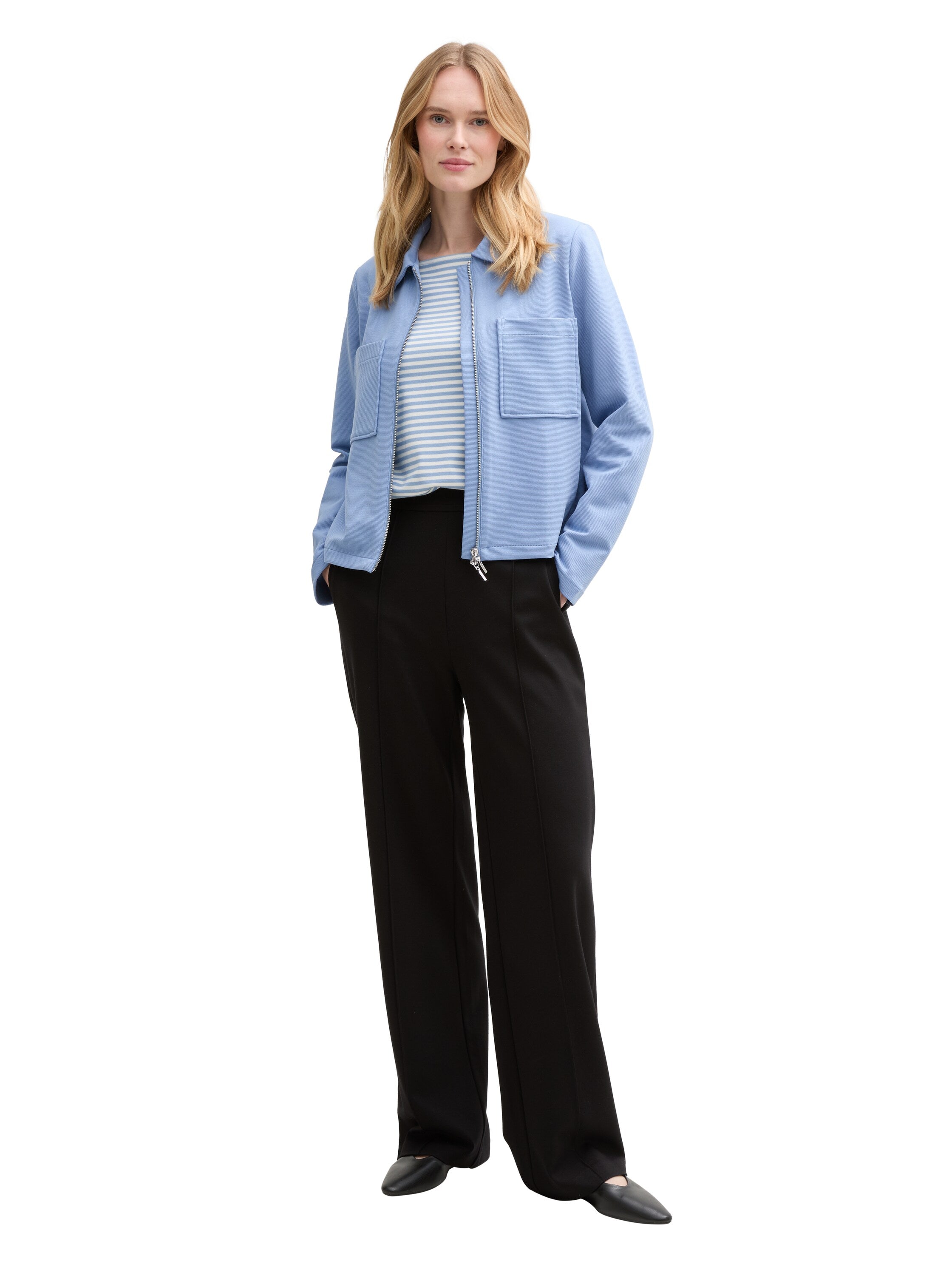 Tom Tailor Blue Jacket With Breast Pockets
