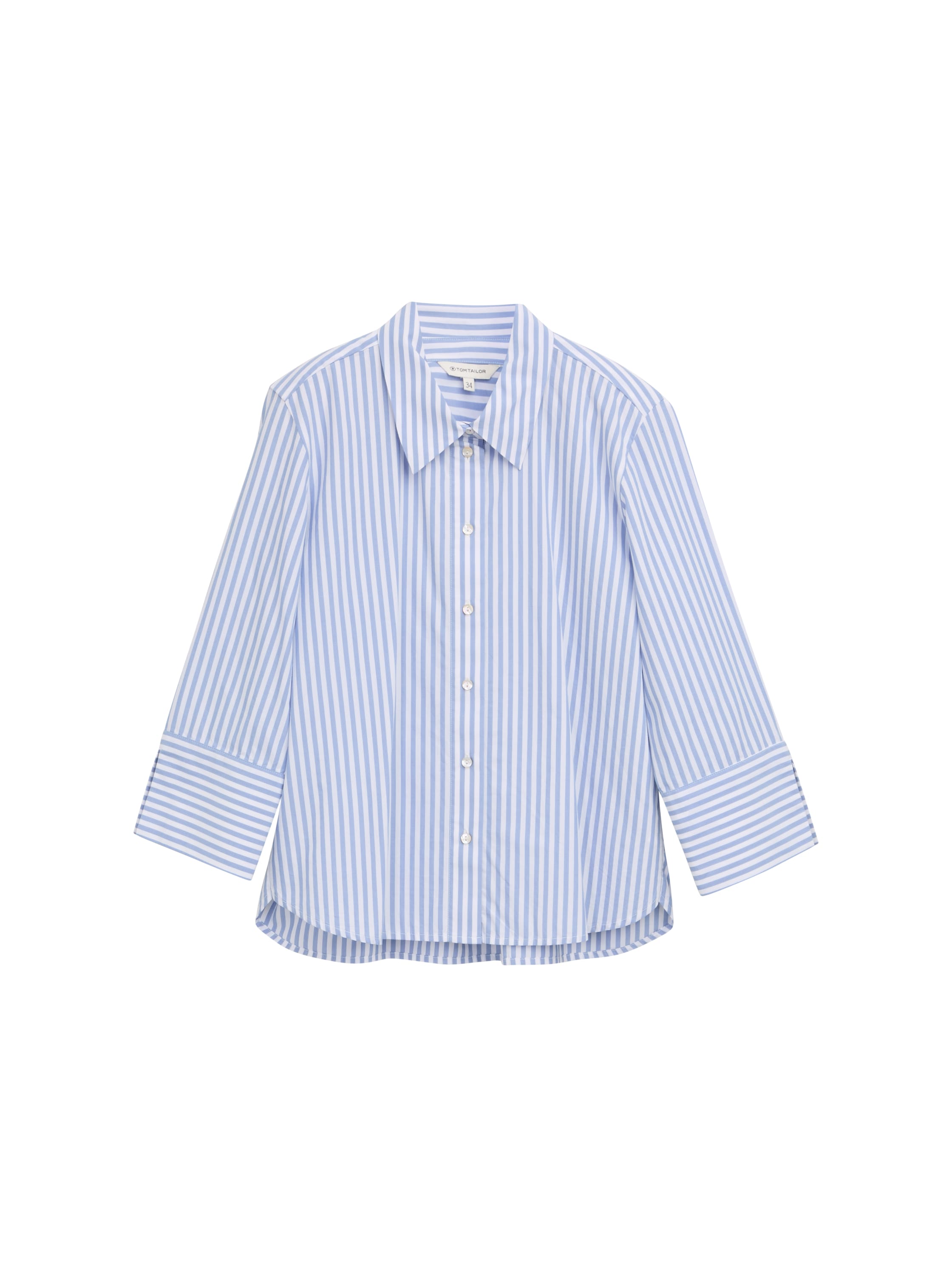 Tom Tailor Blue Loose Fit Blouse With White Stripe