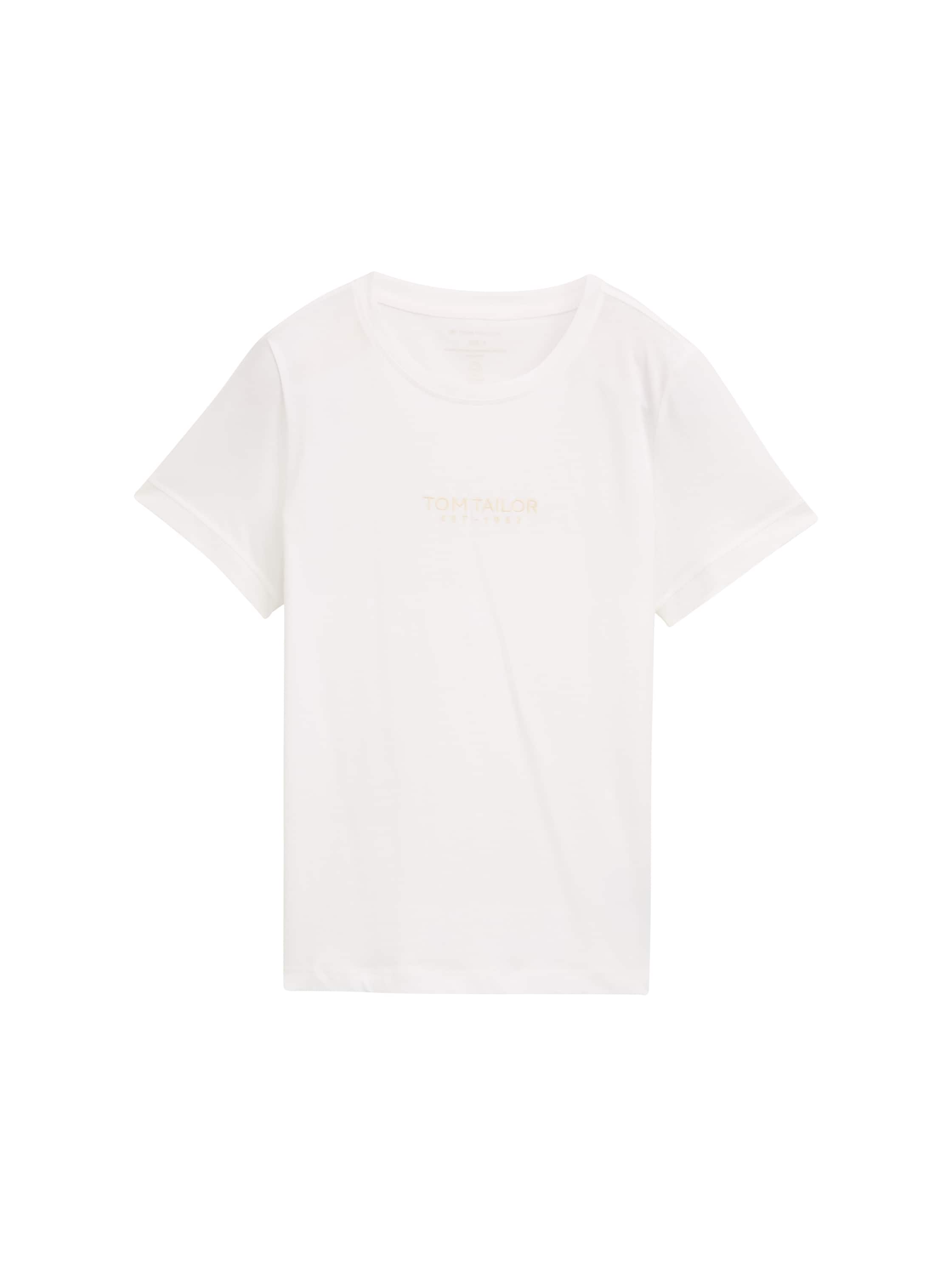 Tom Tailor White T-Shirt With Logo