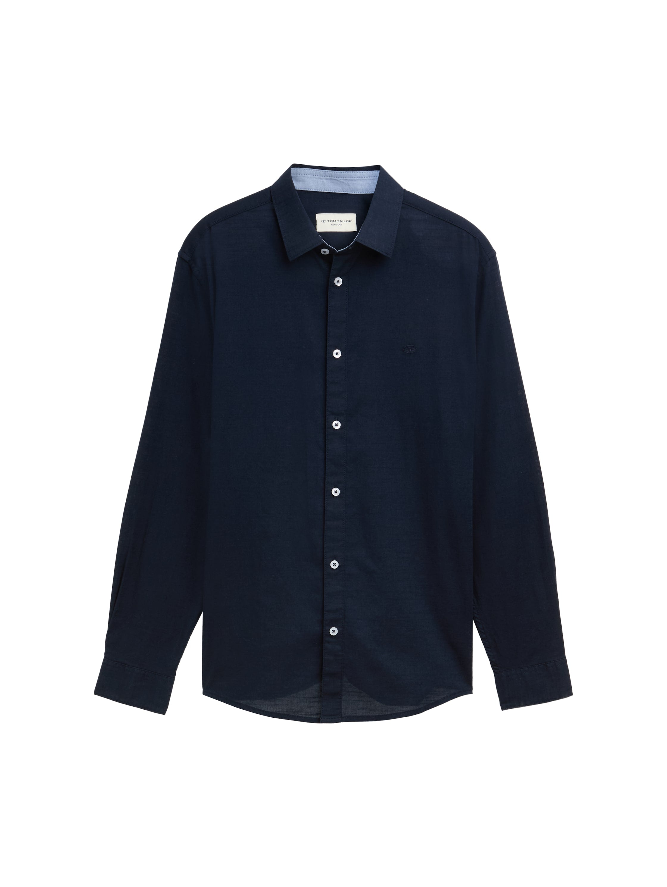 Tom Tailor Regular Fit Sky Captain Blue Shirt With Logo