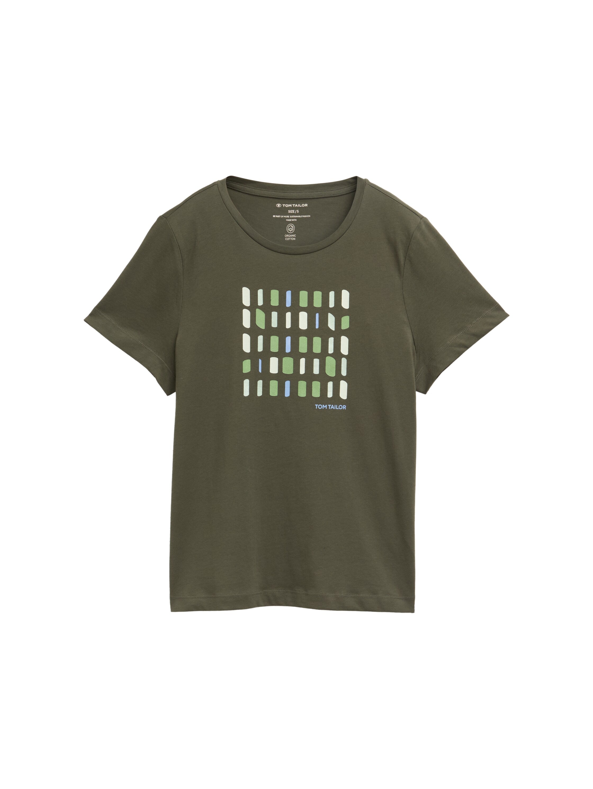 Tom Tailor Deep Forest Green T-Shirt With Print