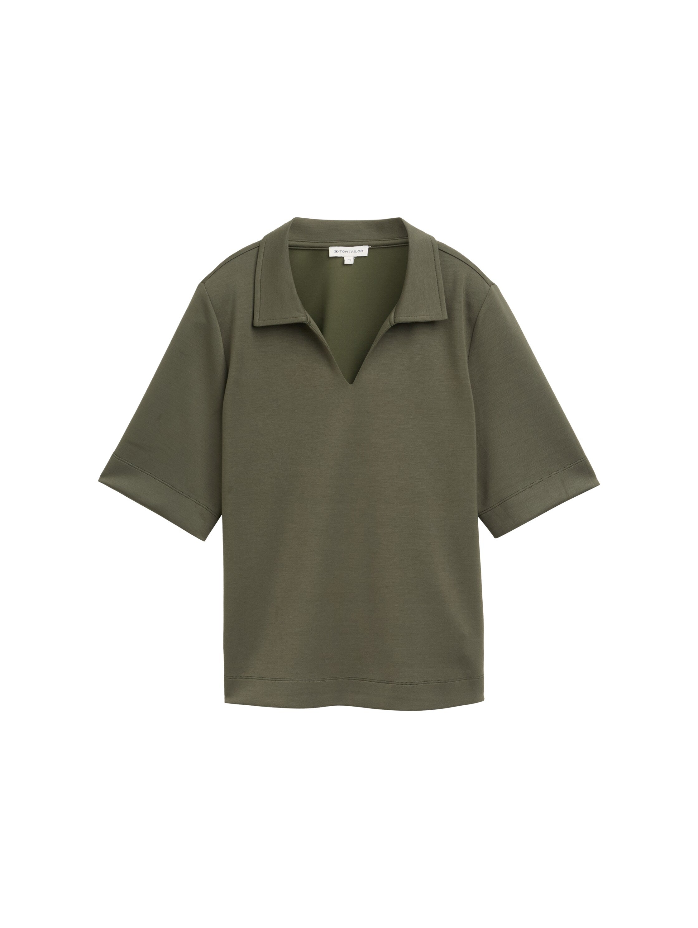 Tom Tailor Deep Forest Green T-Shirt With A Polo Collar