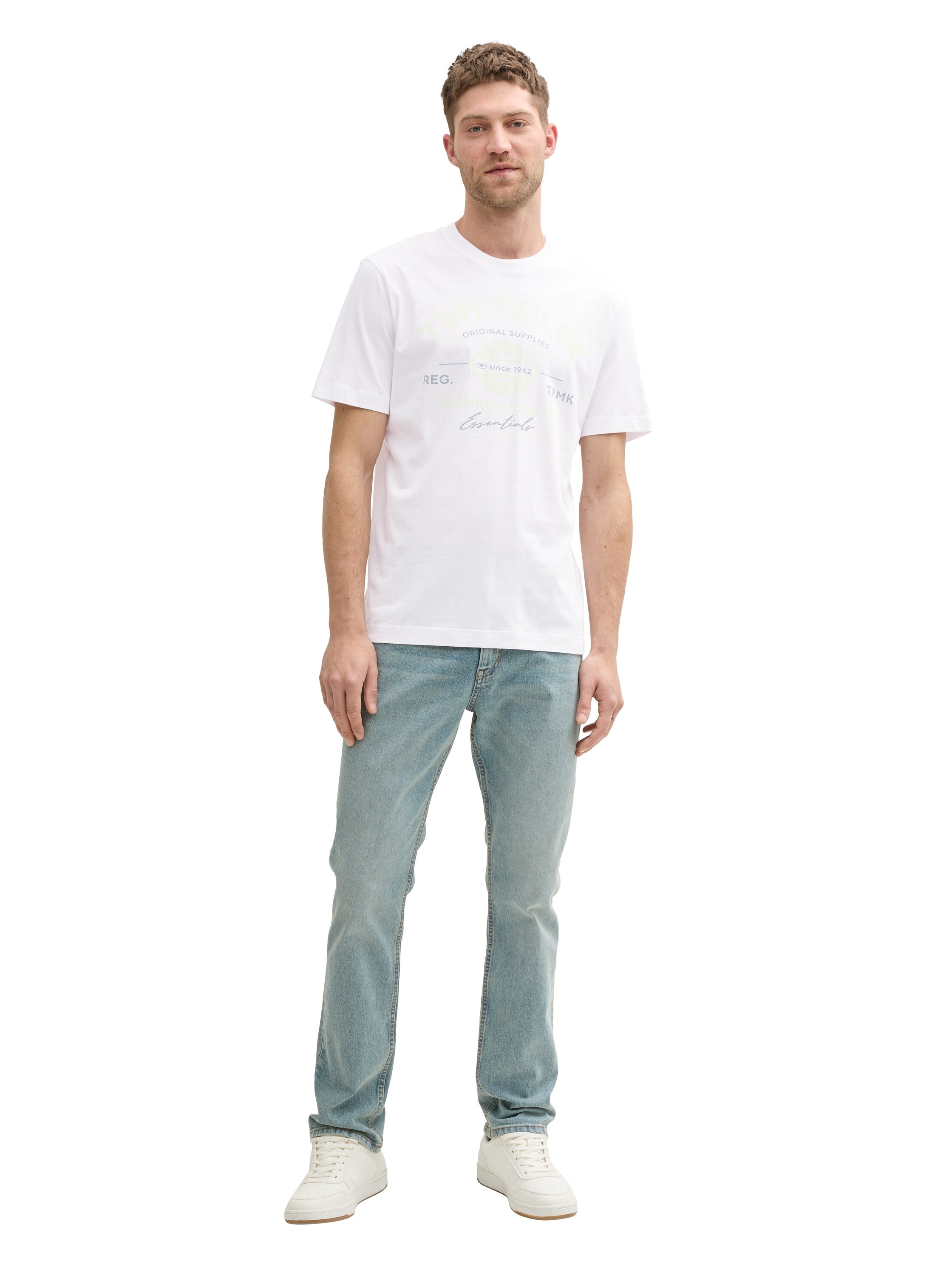 Tom Tailor White T-shirt With Logo Print