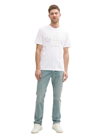 Tom Tailor White T-shirt With Logo Print