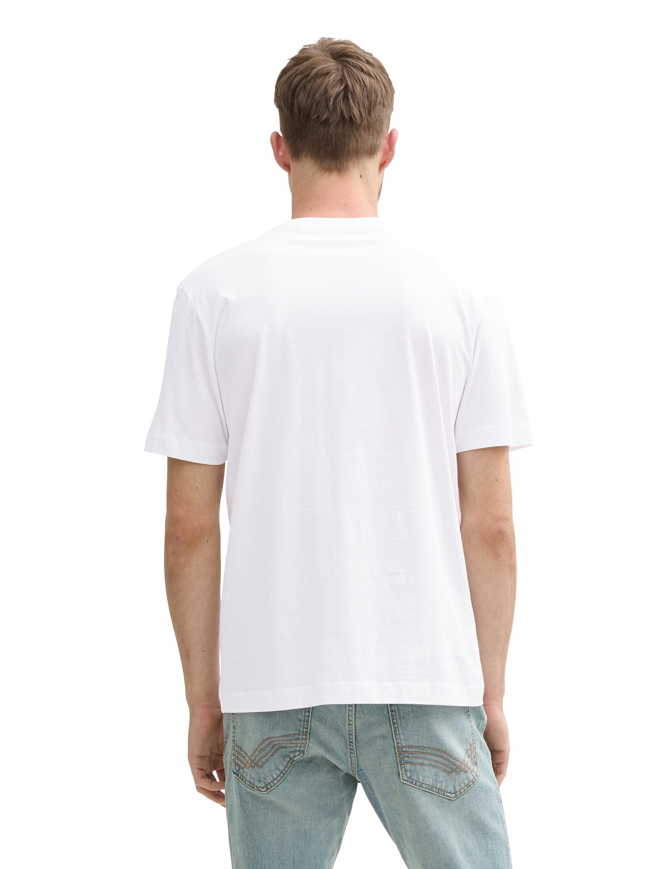 Tom Tailor White T-shirt With Logo Print