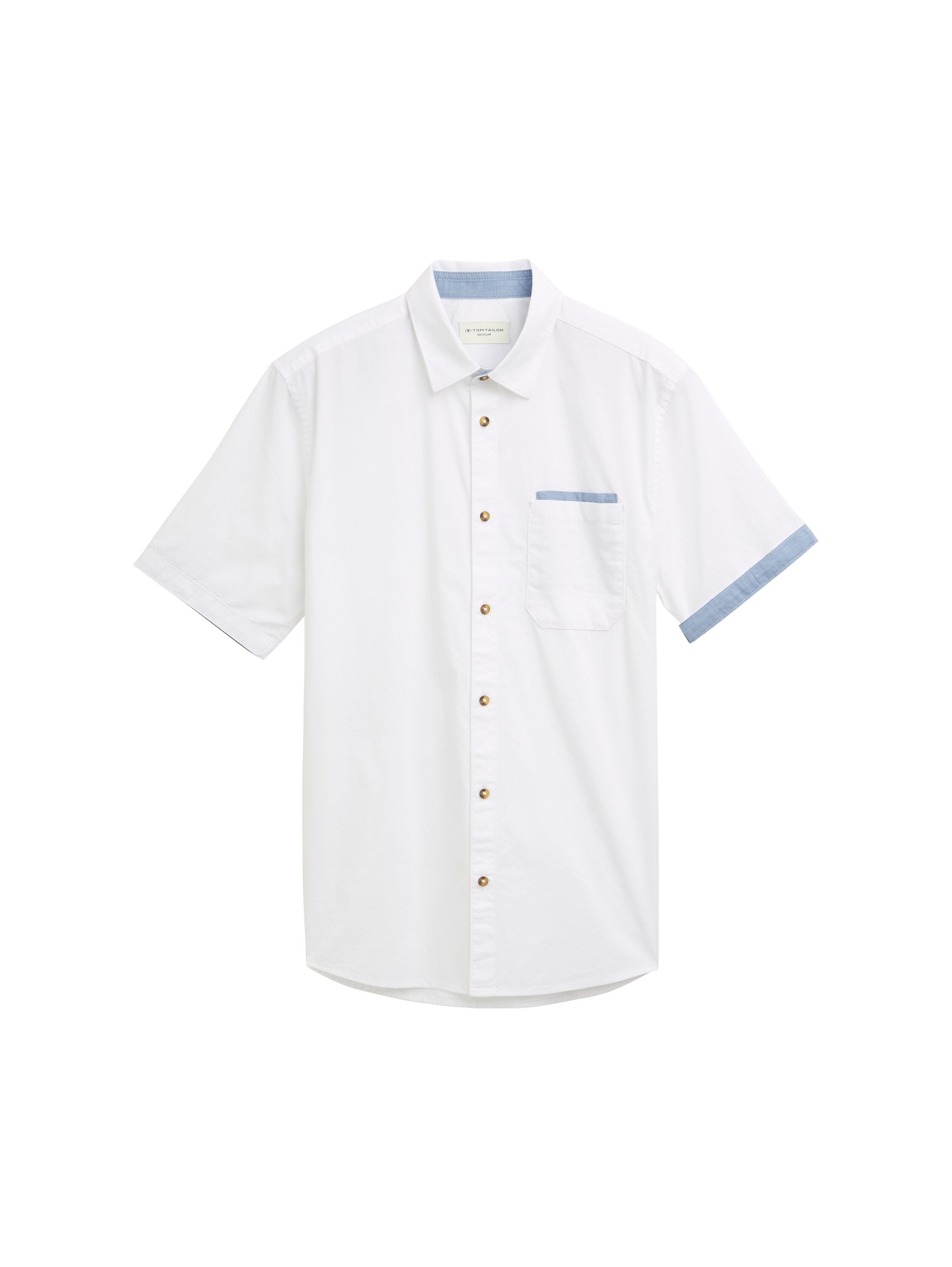 Tom Tailor Short Sleeved White Shirt