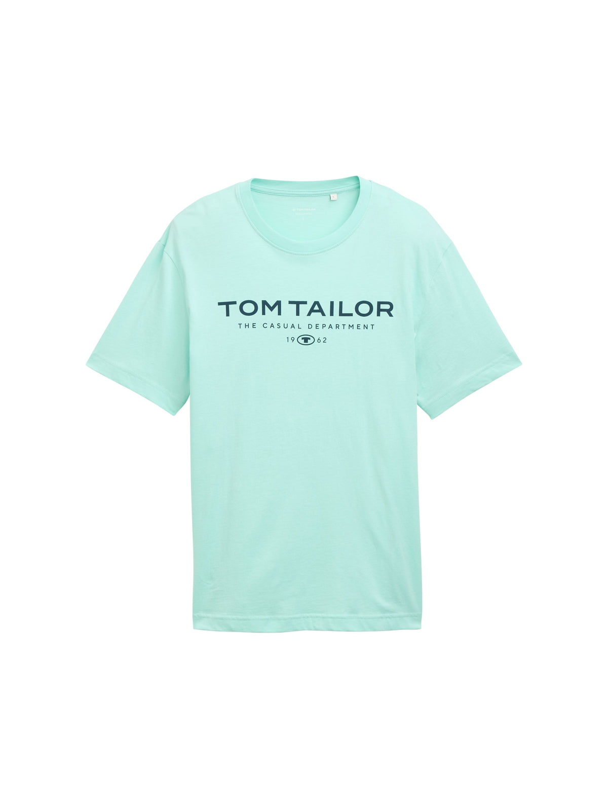 Tom Tailor Cotton Aqua T-shirt With Logo Print